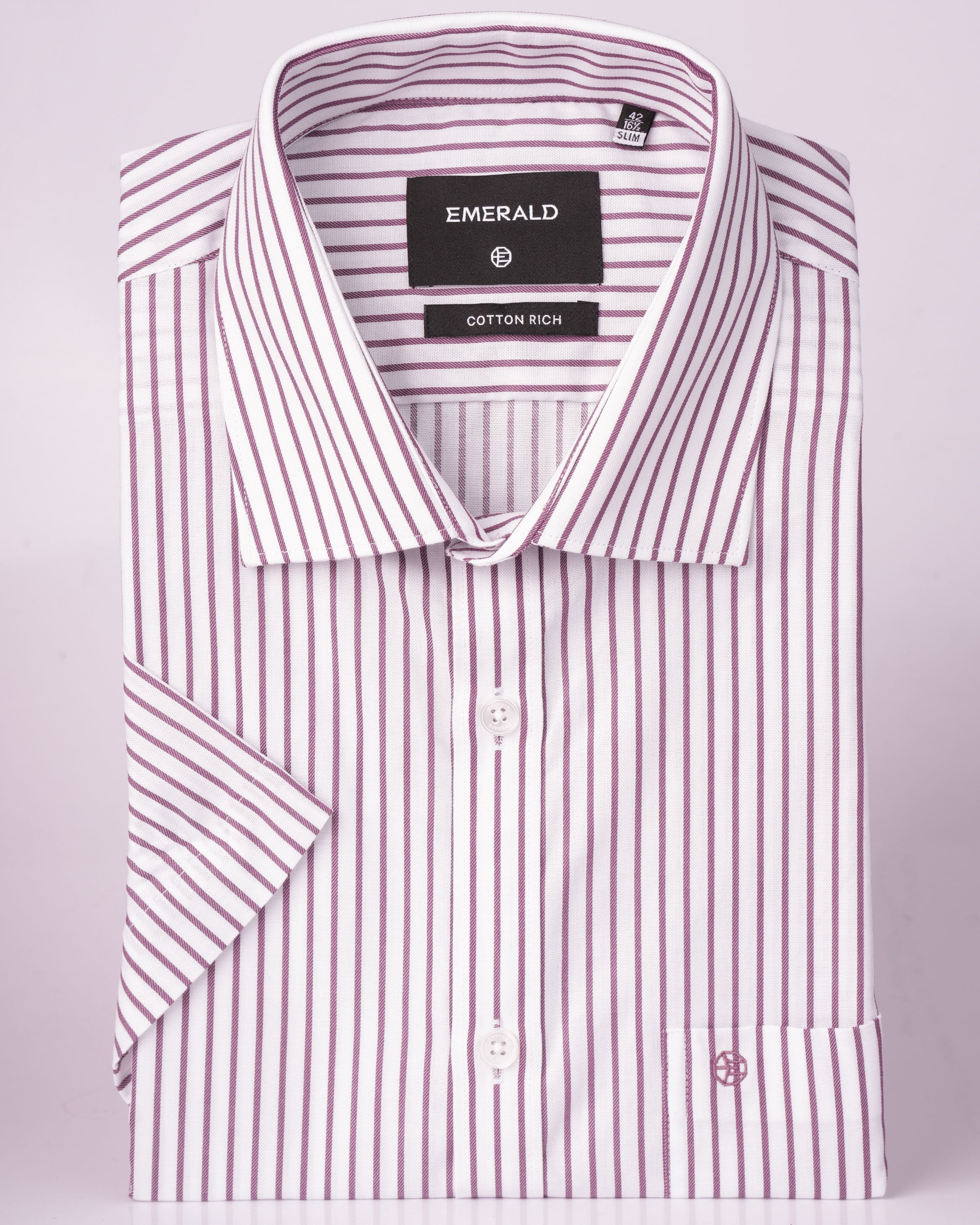 Emerald Formal Stripe Slim Fit - Bright Violet