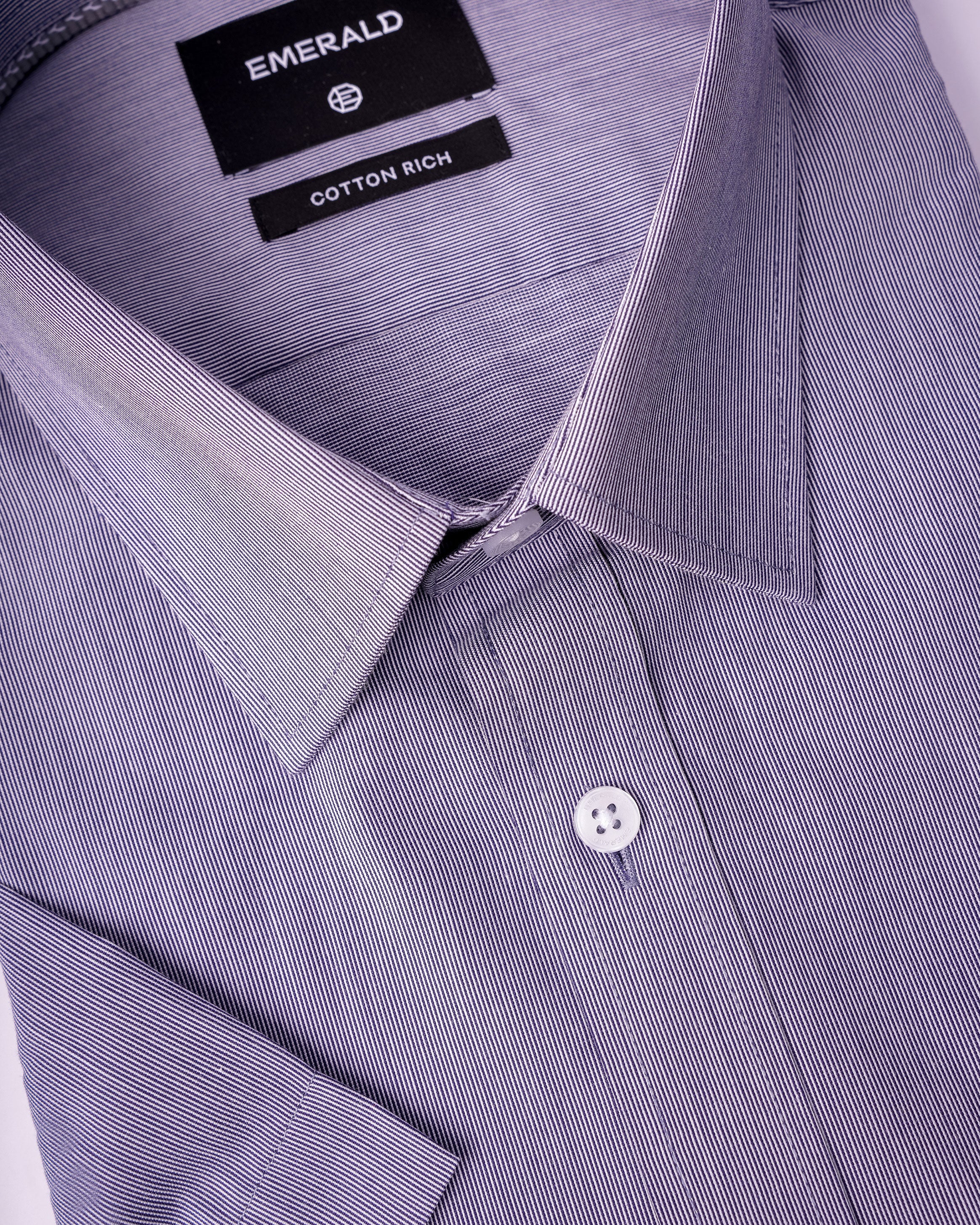 EMERALD CORPORATE  REGULAR  FIT PIQUE DOBBY-DARK DENIM