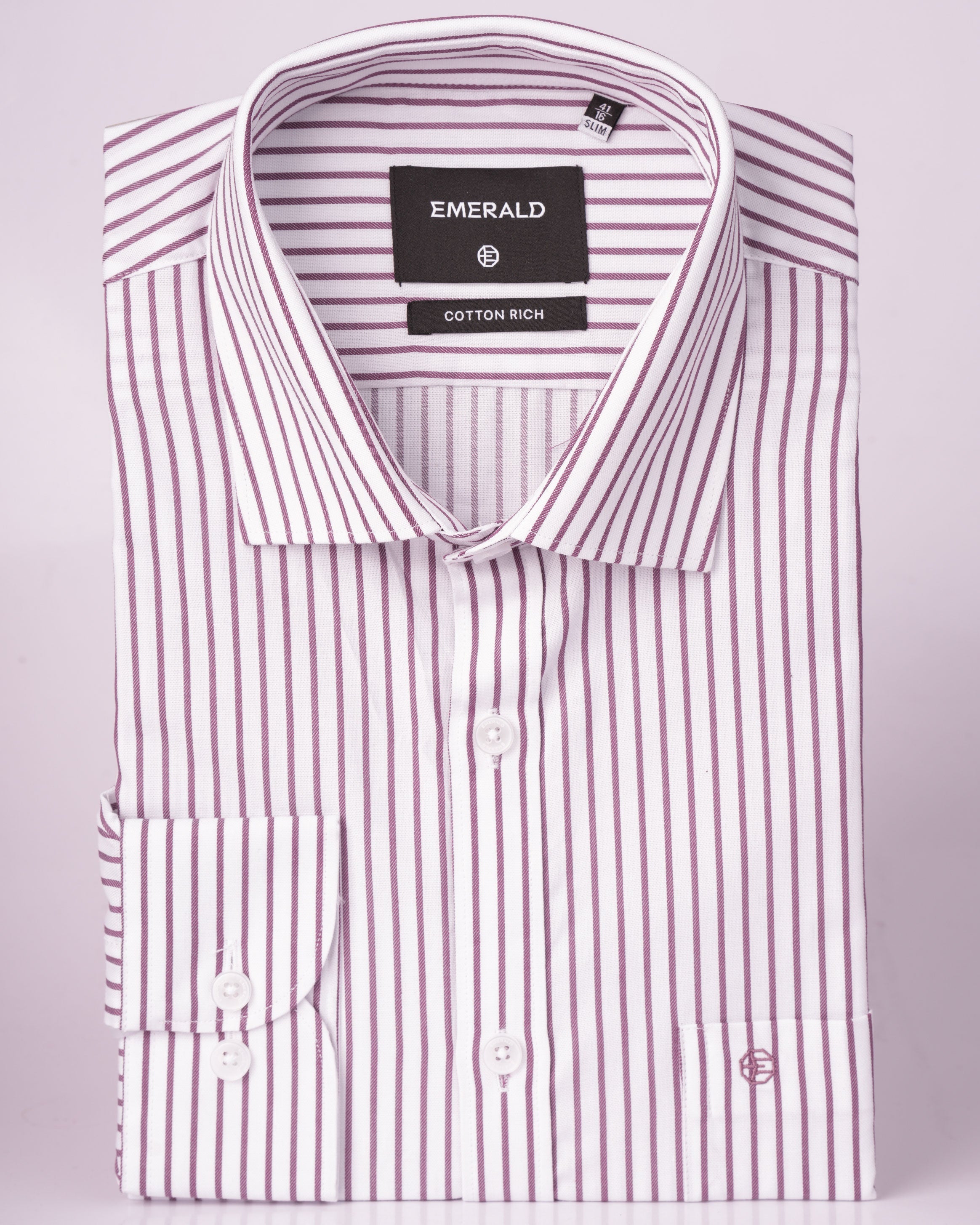 Emerald Formal Stripe Slim Fit - Bright Violet
