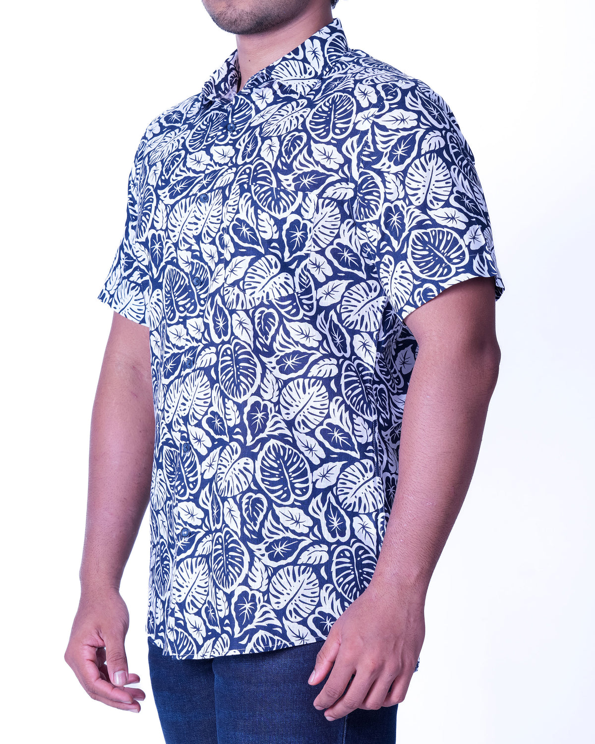 Emerald Casual Printed Slim Fit - Colonial Blue