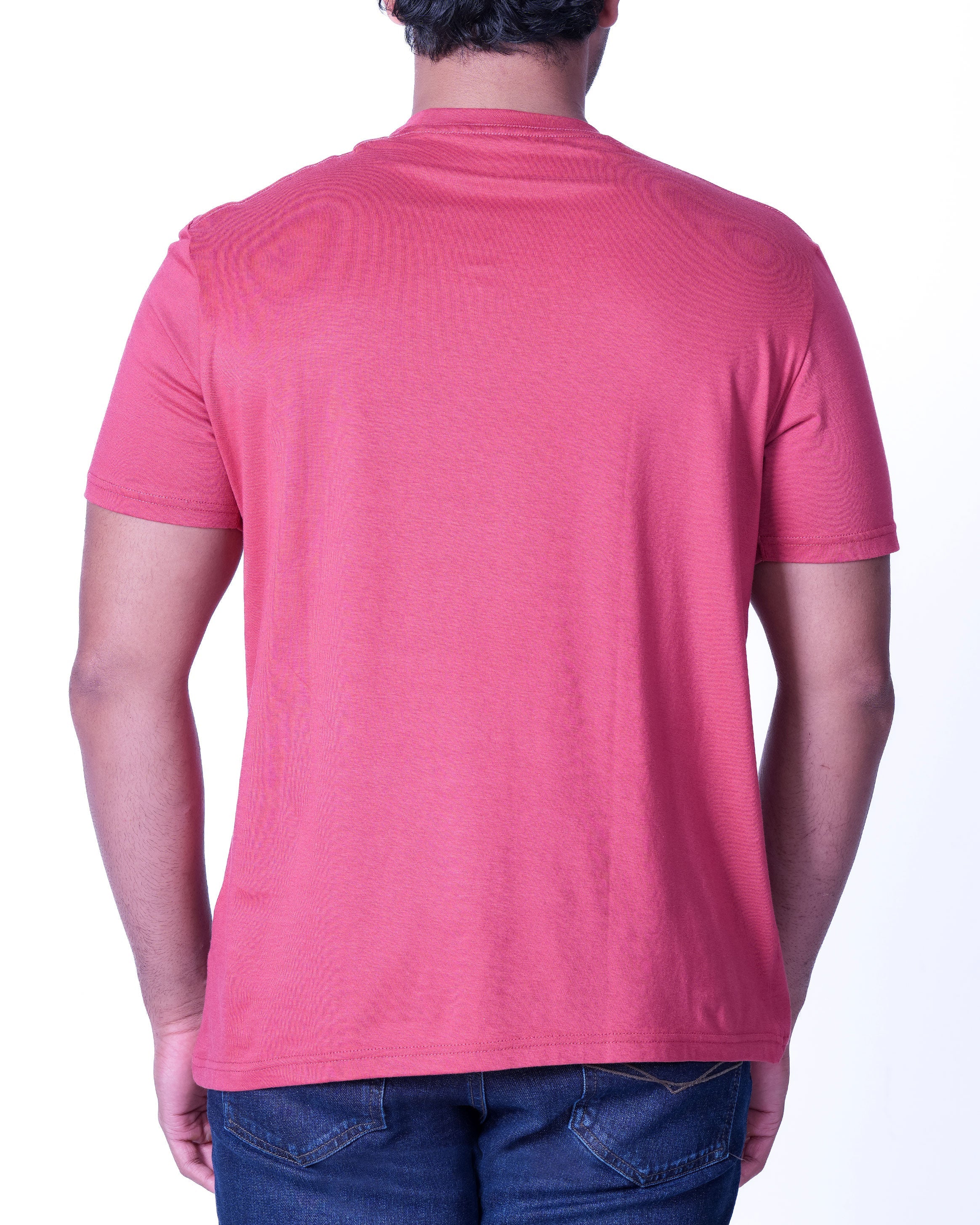 Emerald Crew Neck Plain Slim Fit - Brick