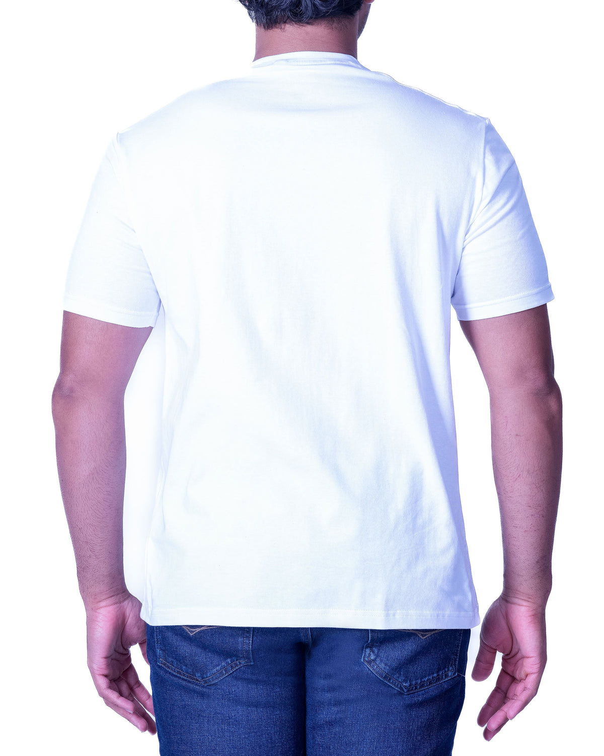 Emerald Crew Neck Plain Slim Fit - Egret