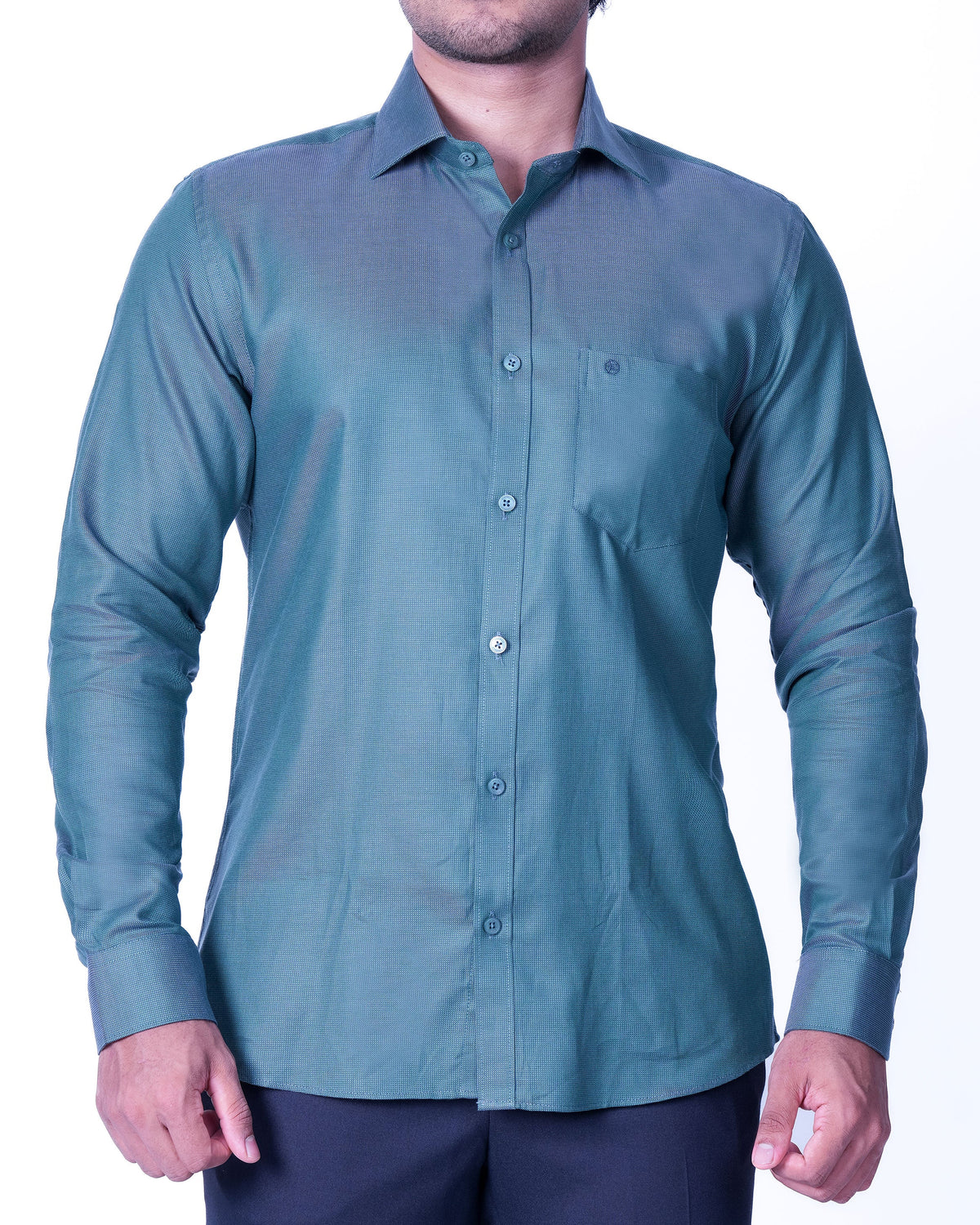 Emerald Evening Dobby Slim Fit - Storm Blue