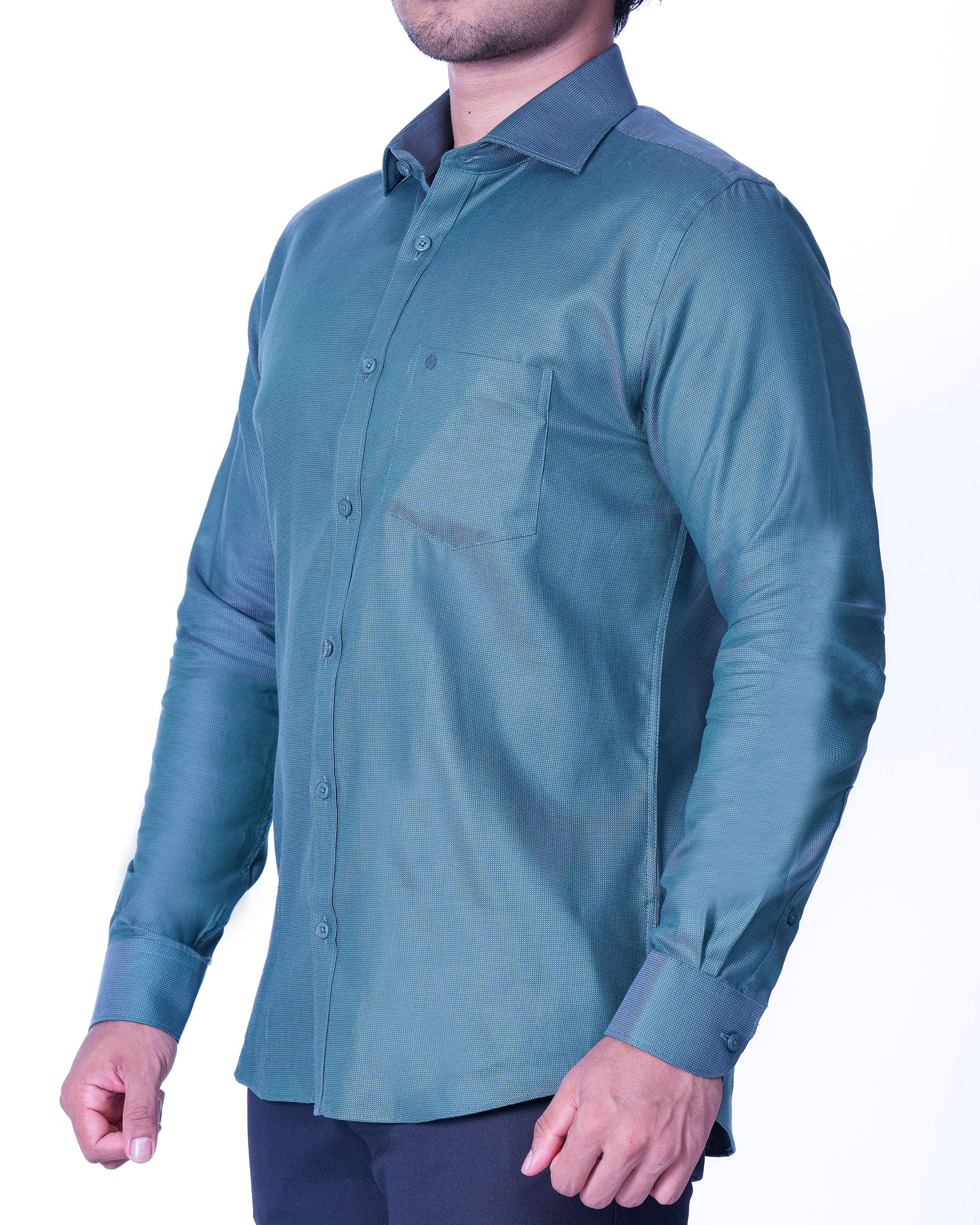 Emerald Evening Dobby Slim Fit - Storm Blue