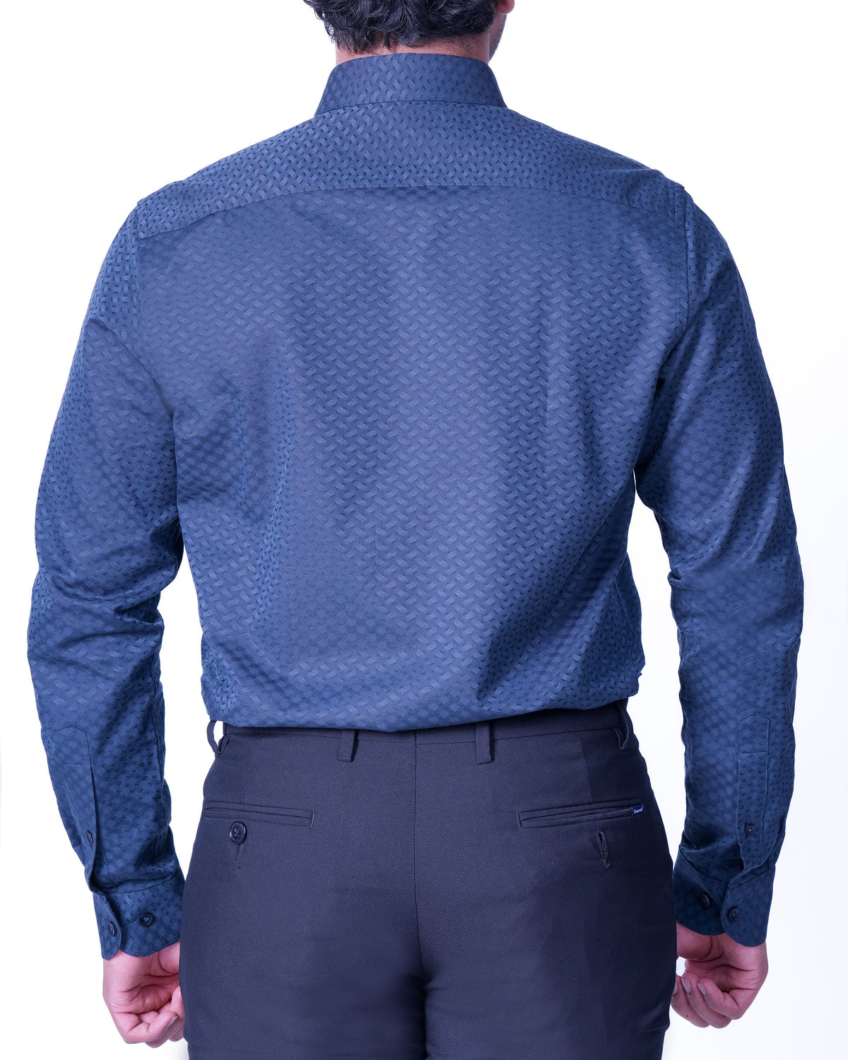 Emerald Evening Jacquard Slim Fit - Steel Grey