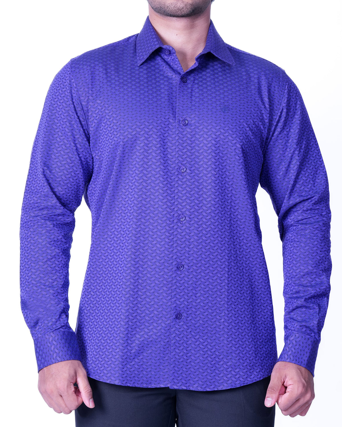 Emerald Evening Jacquard Slim Fit - Purple