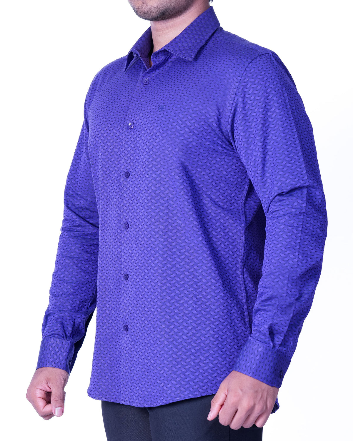 Emerald Evening Jacquard Slim Fit - Purple