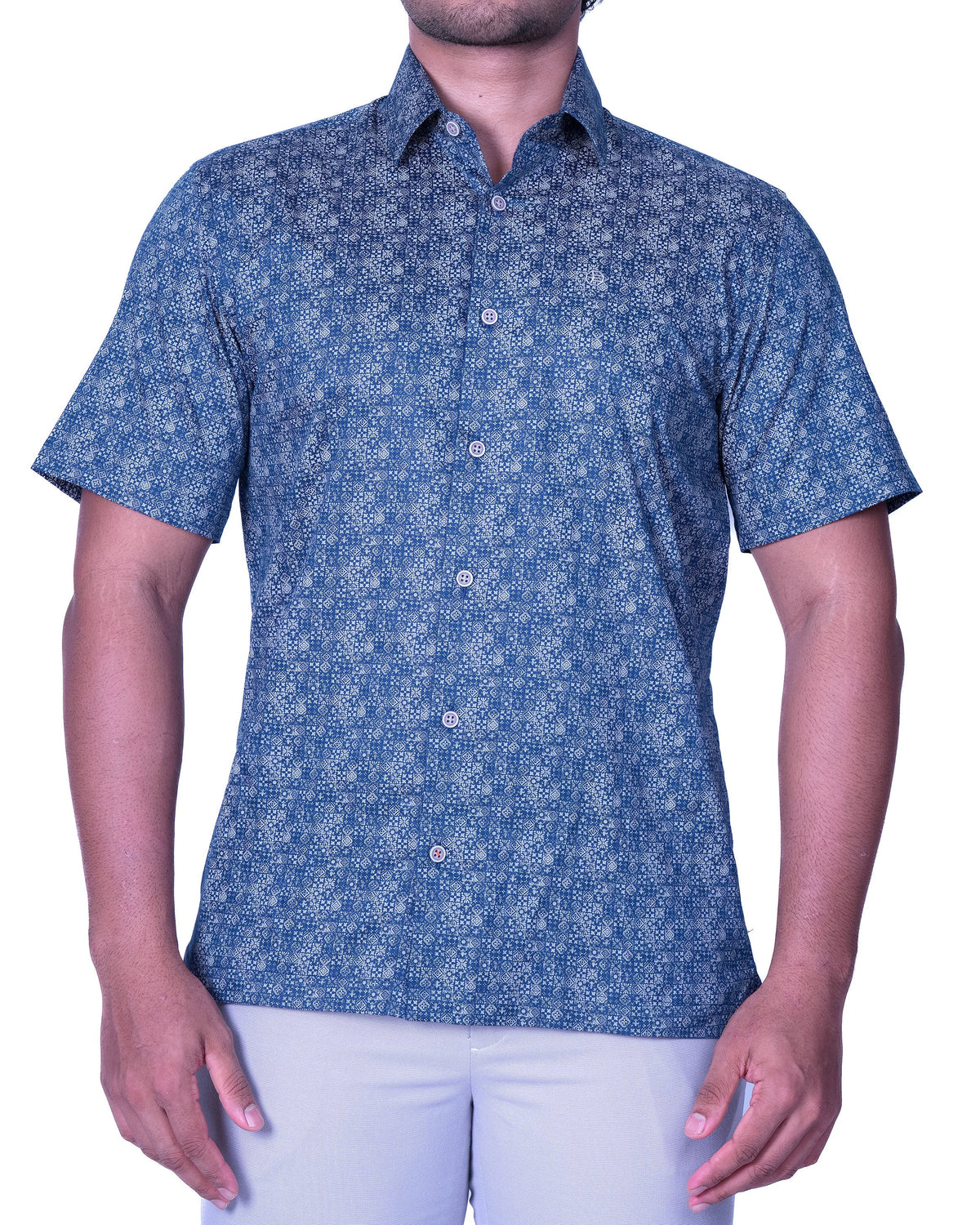 Emerald Casual Printed Regular Fit - Gray Down
