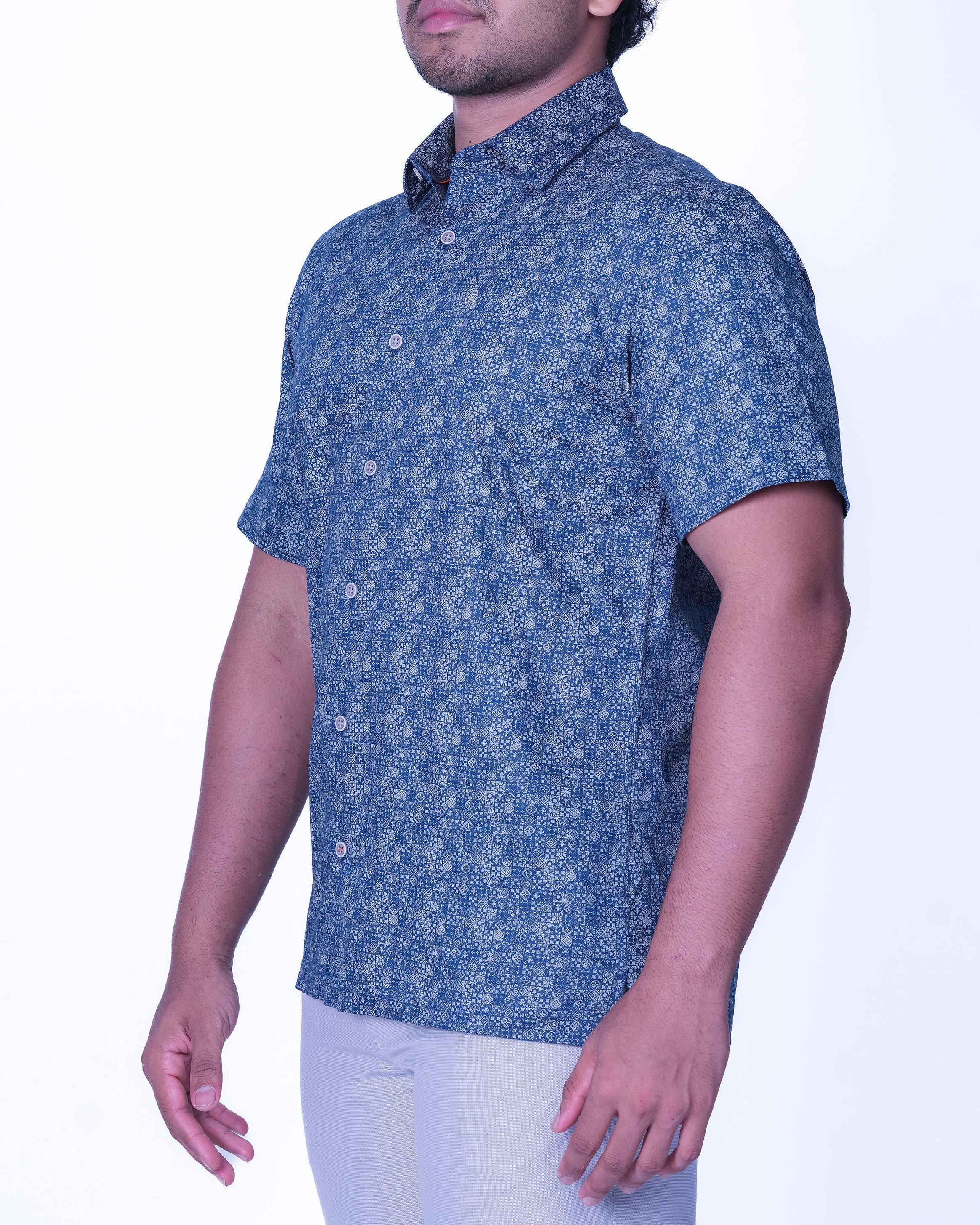 Emerald Casual Printed Regular Fit - Gray Down