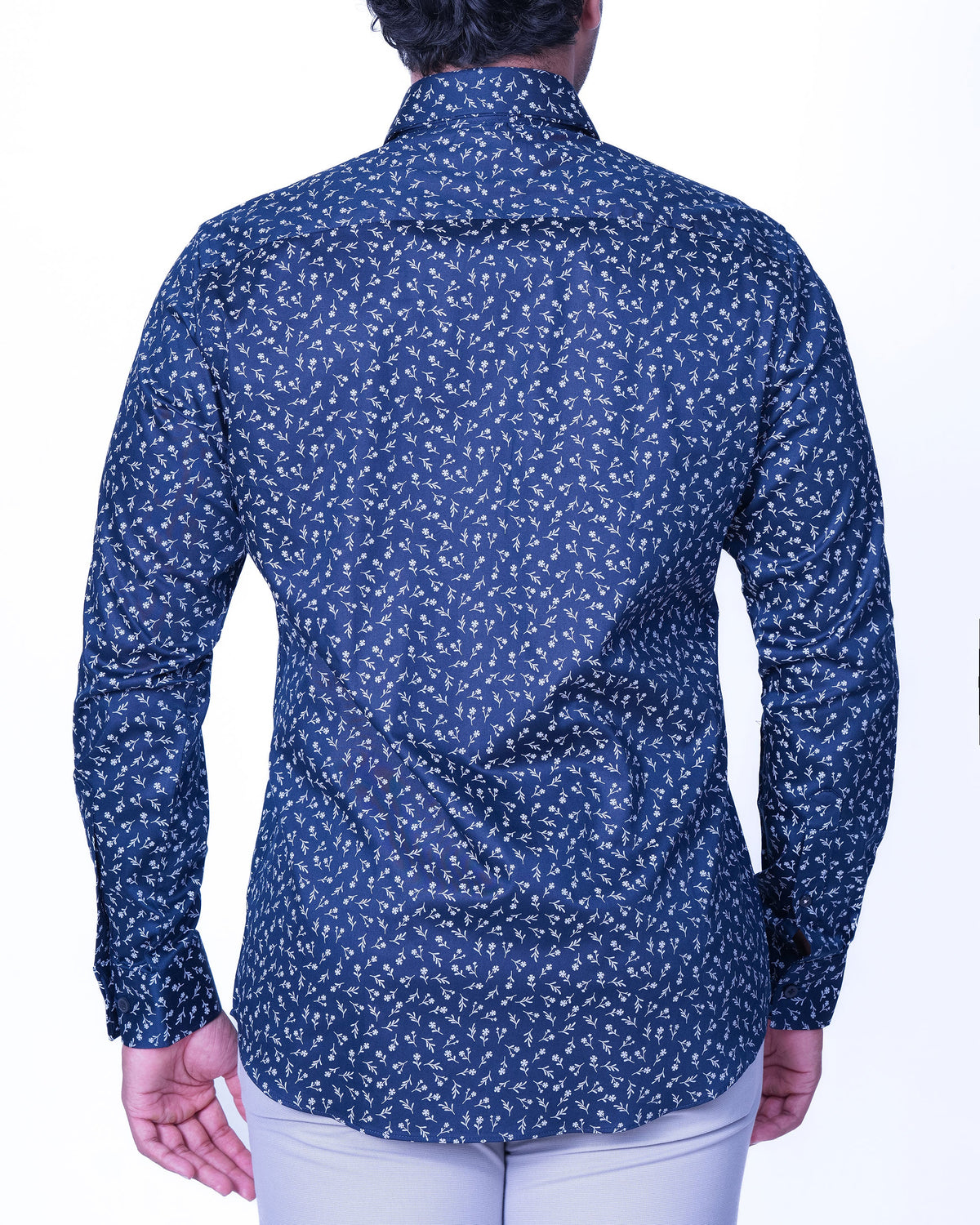 Emerald Evening Printed Slim Fit - Navy