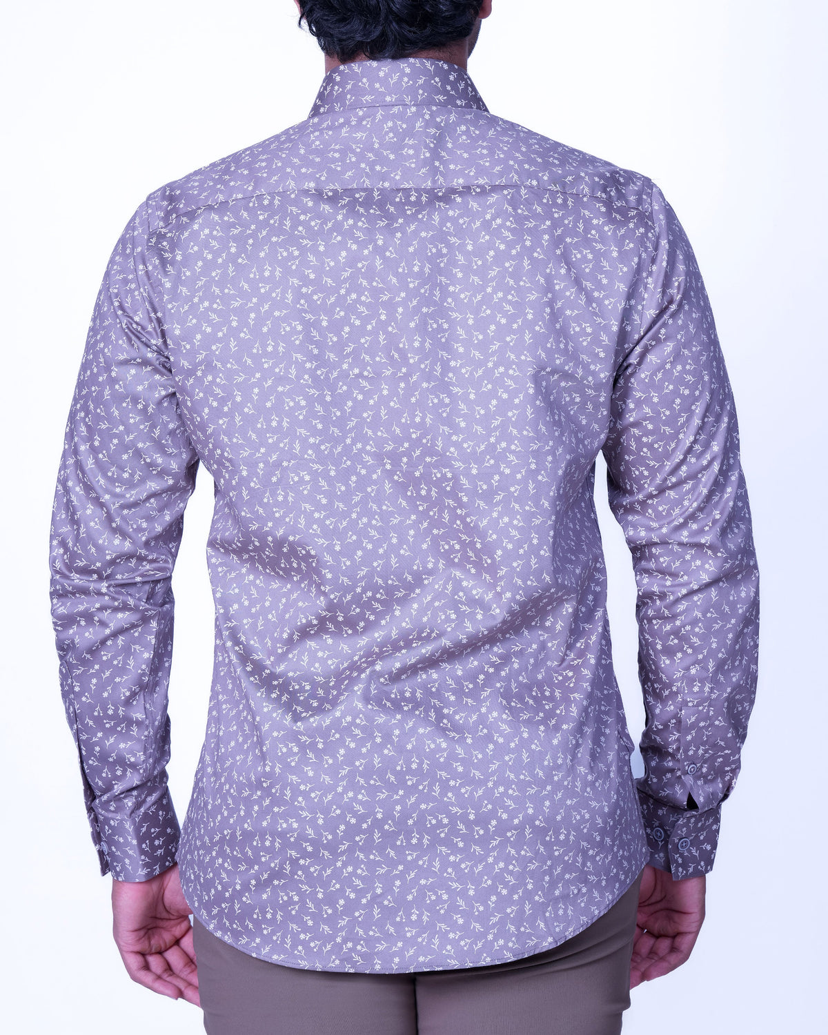 Emerald Evening Printed Slim Fit - Steel Grey