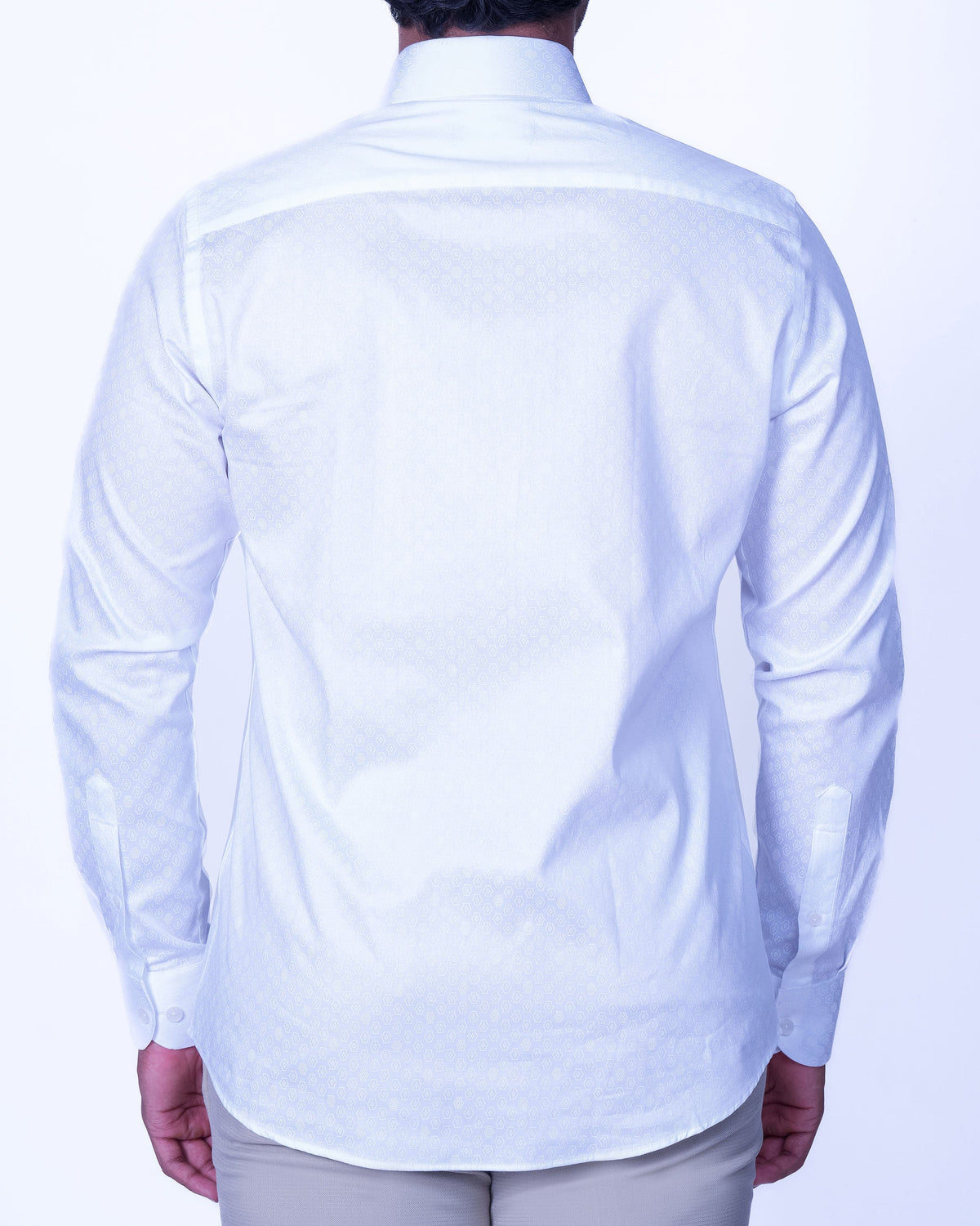 Emerald Evening Dobby Slim Fit - Silver Brich
