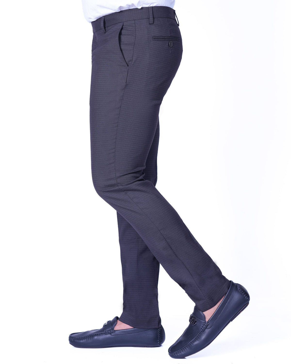 Emerald Formal Trouser Checks Ultra Slim Fit - Brown