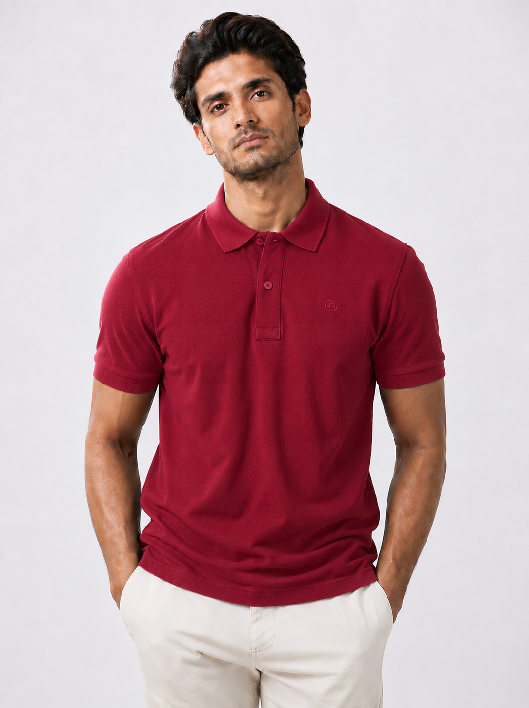 Emerald Polo Slim- Persian Red