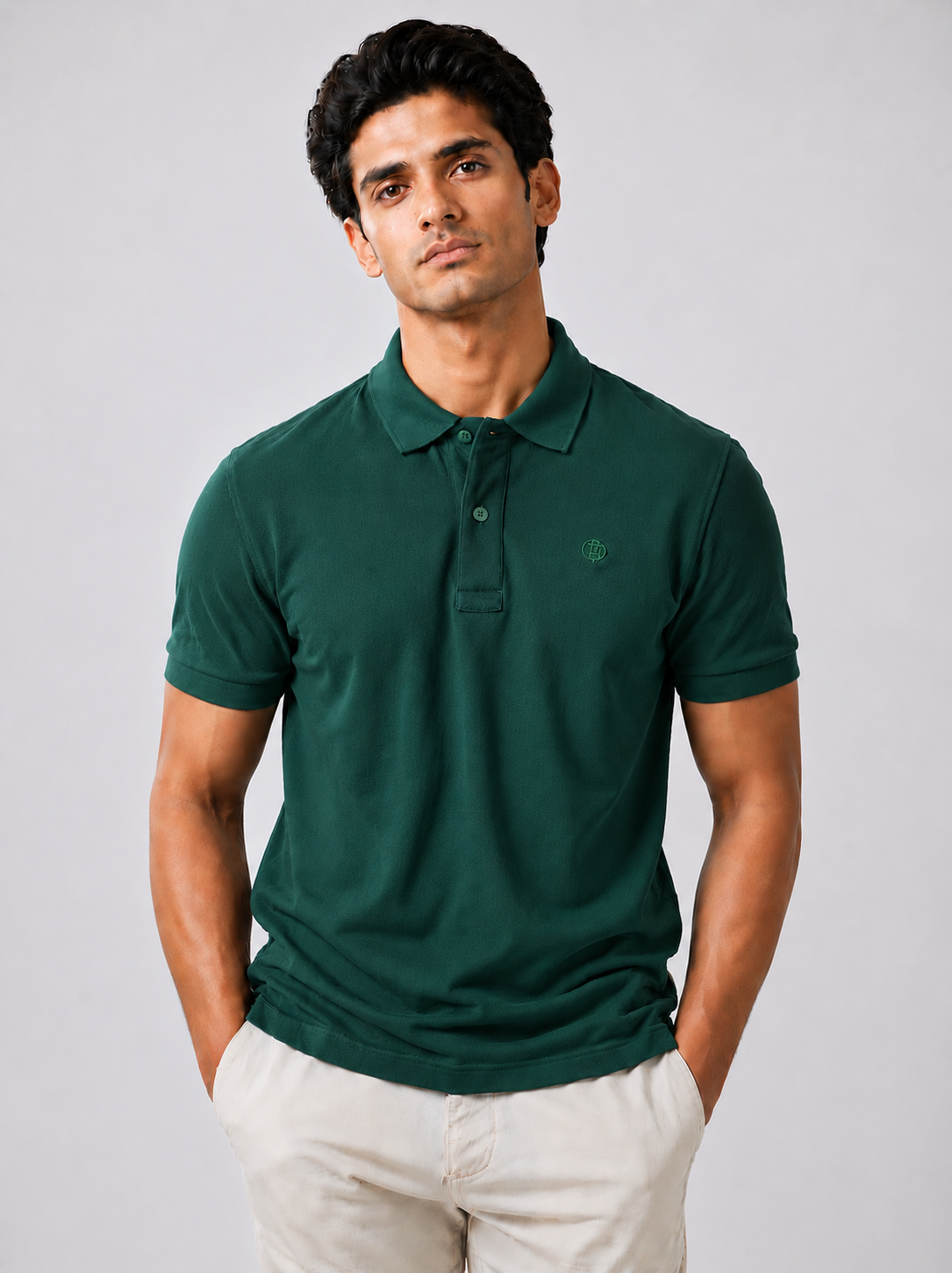 Emerald Polo Slim- Dark Green