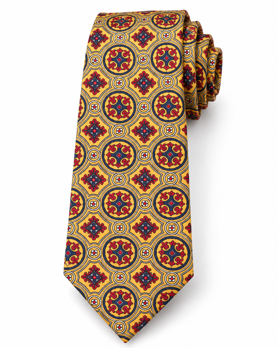 Epoch Medallion Pattern Tie - Gold