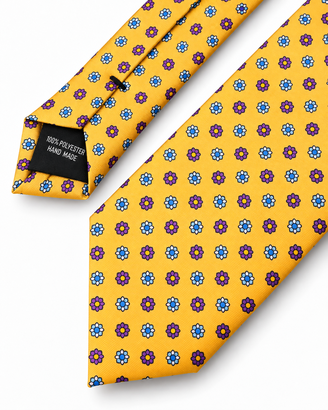 Epoch Floral Pattern Tie - Mustard Yellow