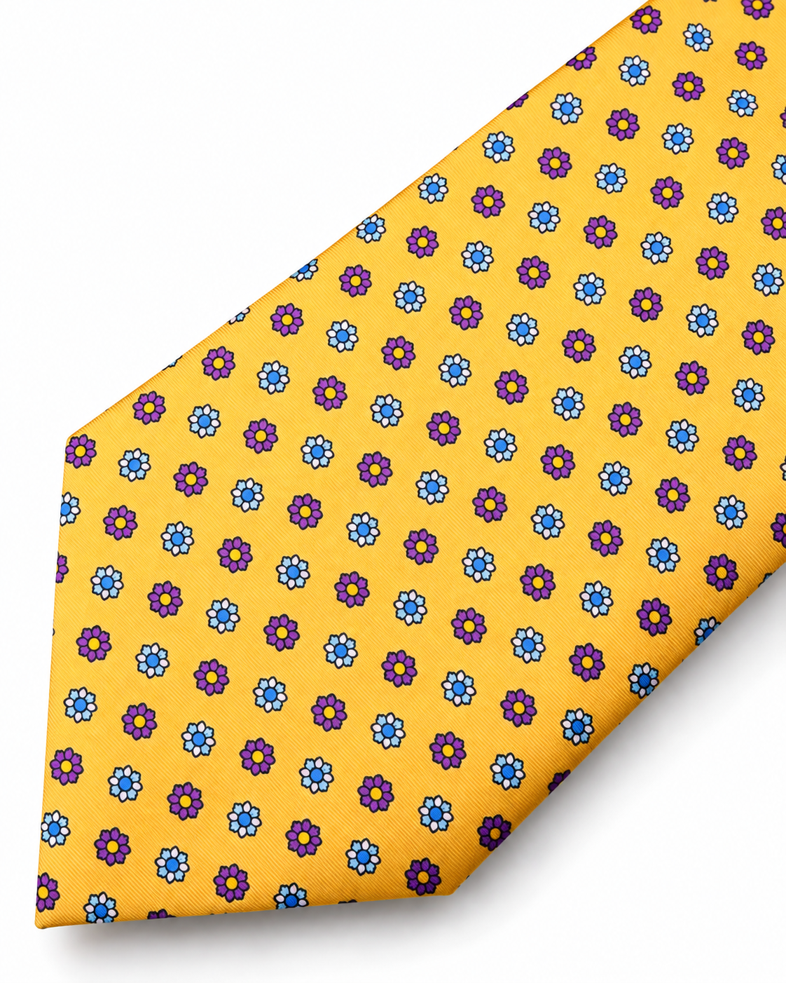 Epoch Floral Pattern Tie - Mustard Yellow