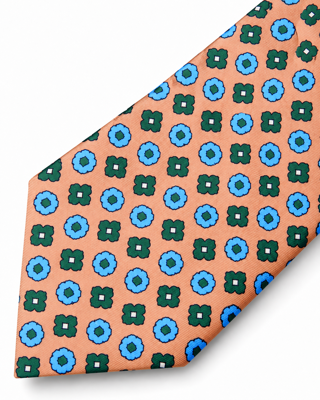 Epoch Geometric Medallion Tie Peach