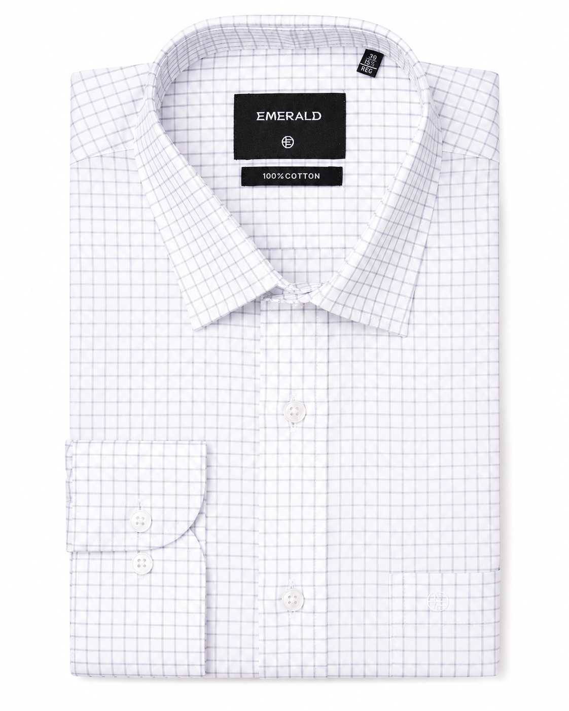 Emerald Formal Checks Regular Fit - Charcoal