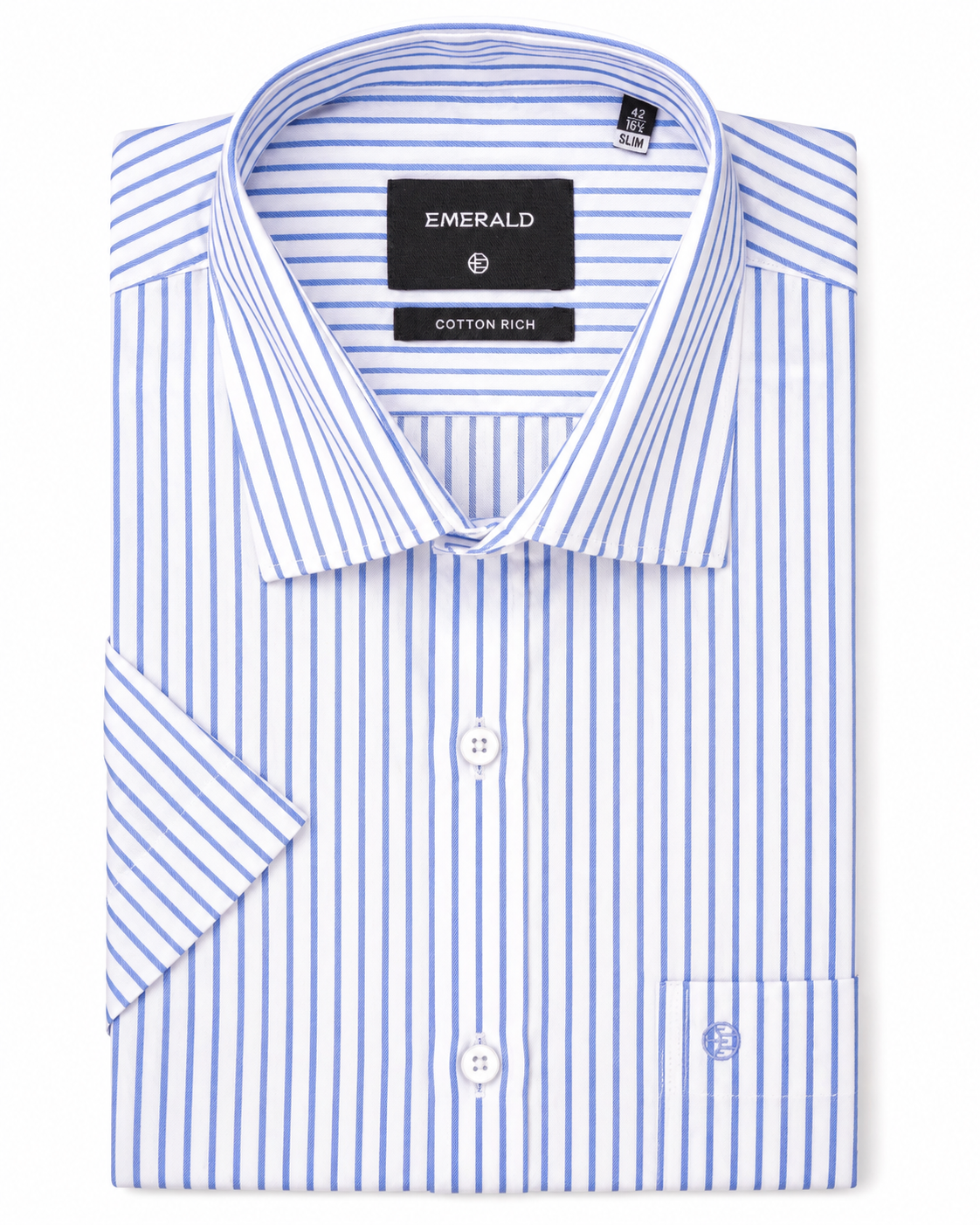 Emerald Formal Stripe Slim Fit - Vista Blue