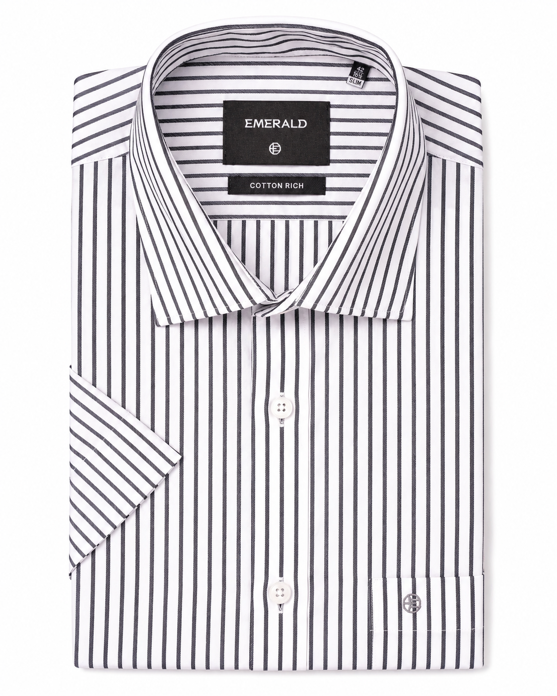 Emerald Formal Stripe Slim Fit - Black