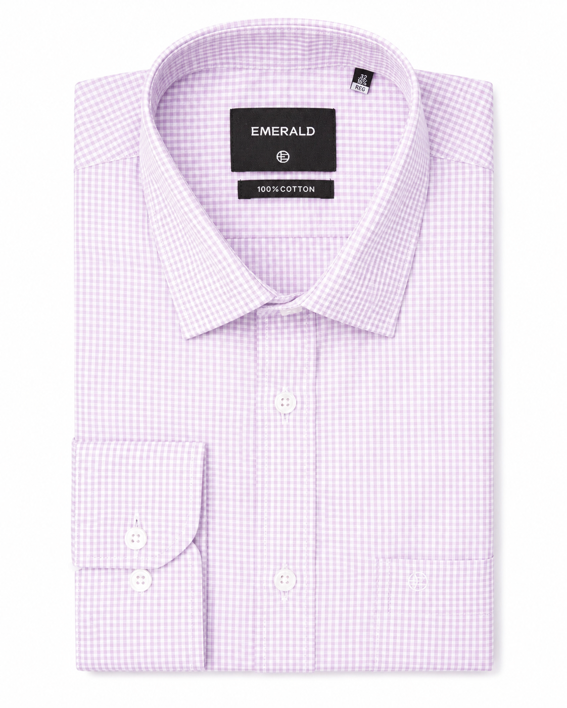 Emerald Formal Micro Checks Regular Fit - Purple