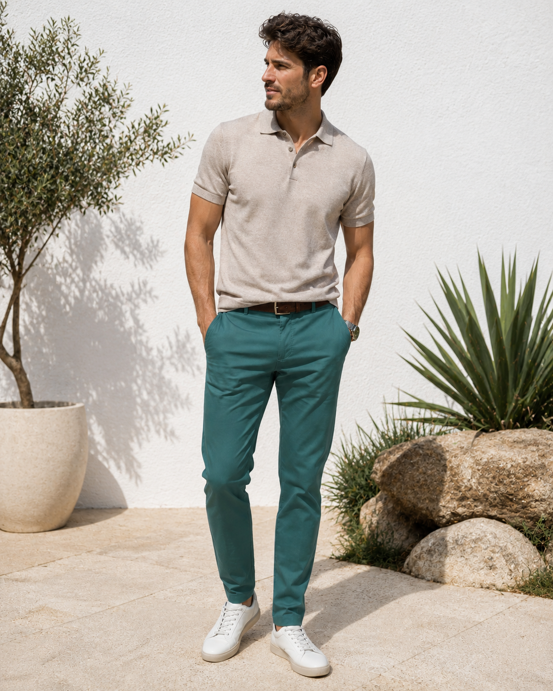 Emerald Utilitech Chino Plain Slim Fit-Evergreen