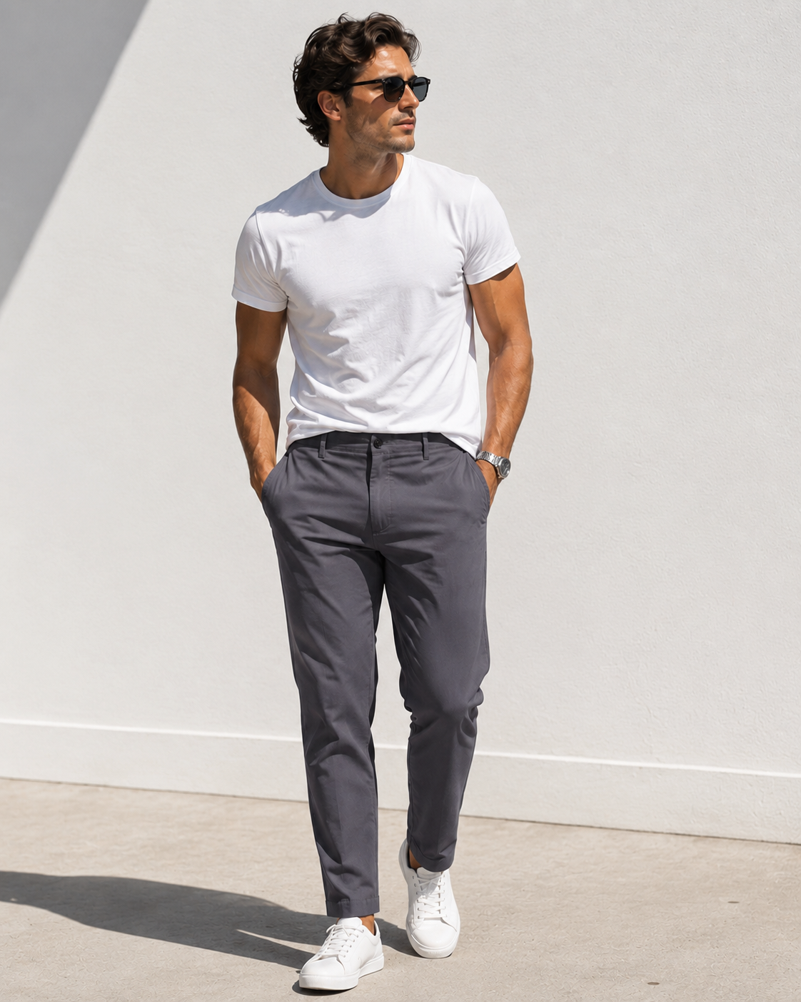 Emerald Utilitech Chino Plain Slim Fit-Steel Grey