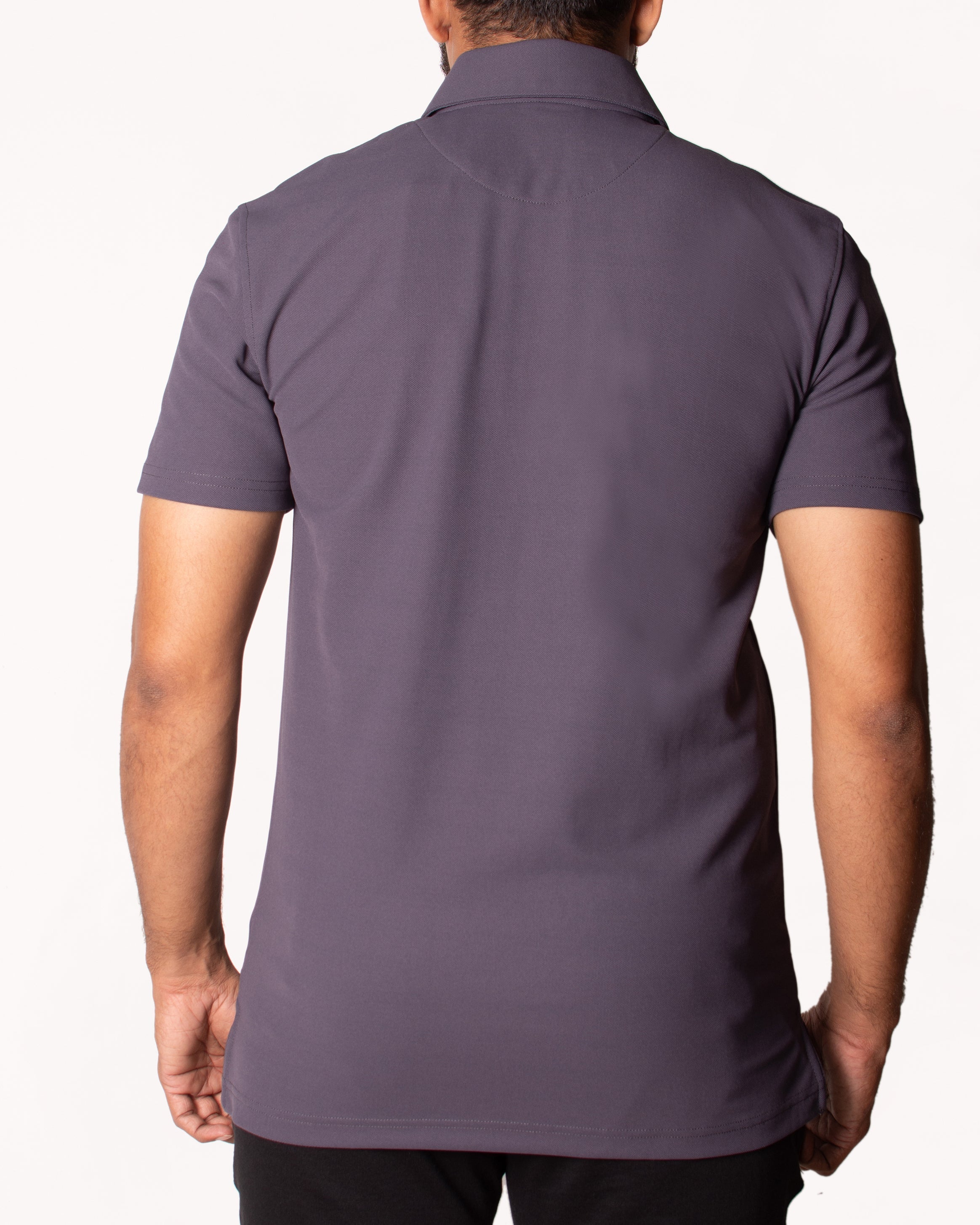 Polo Plain Slim Fit-Steel Grey