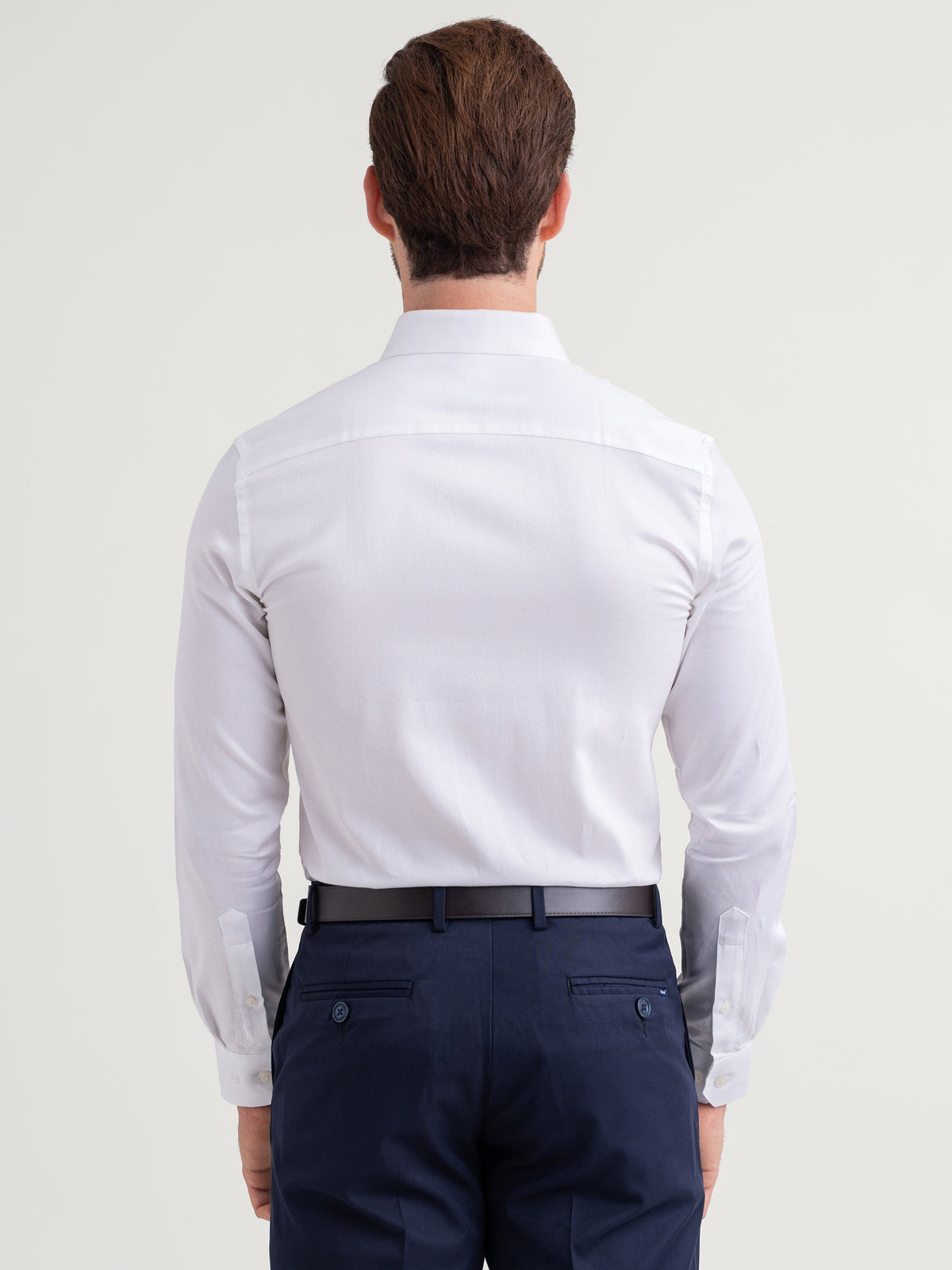 Emerald Majesty Dobby Slim Fit - Snow White