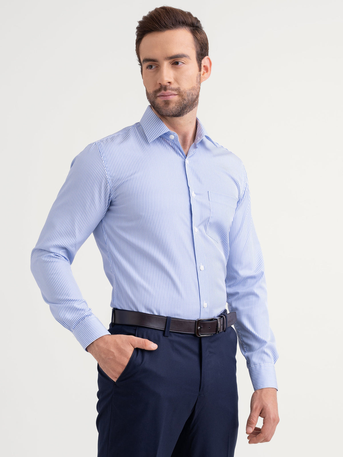 Emerald Majesty Stripe Regular Fit - Blue Ultramarine