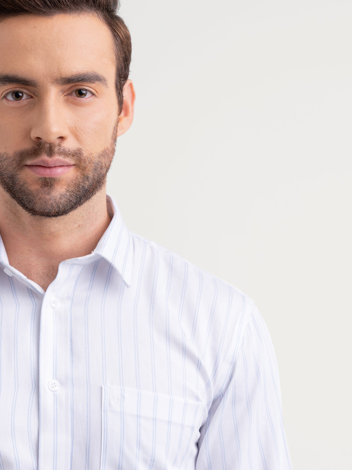 Emerald Formal Stripe Regular Fit - Blue Marina
