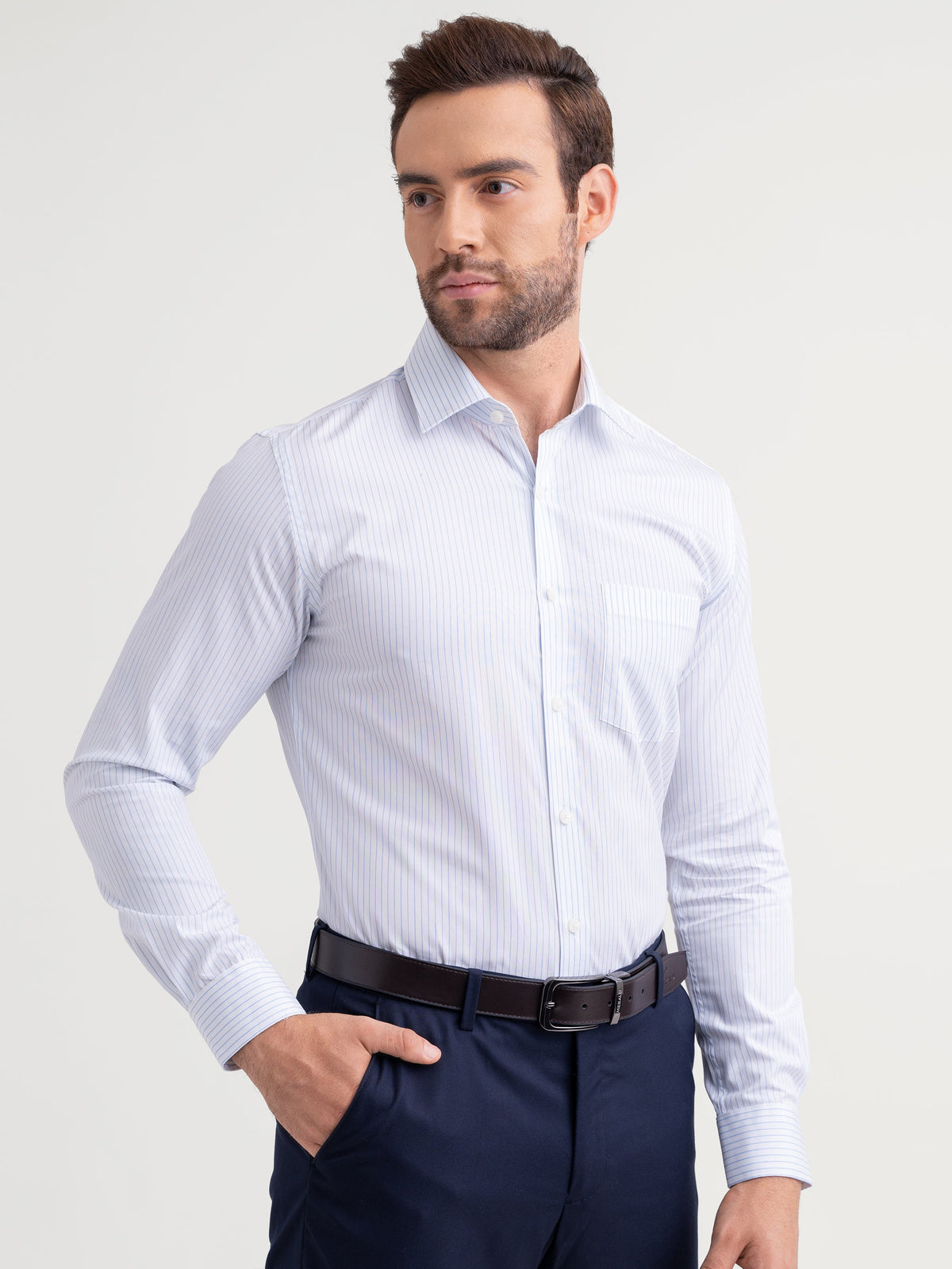Emerald Majesty Stripe Regular Fit - Blue Bell