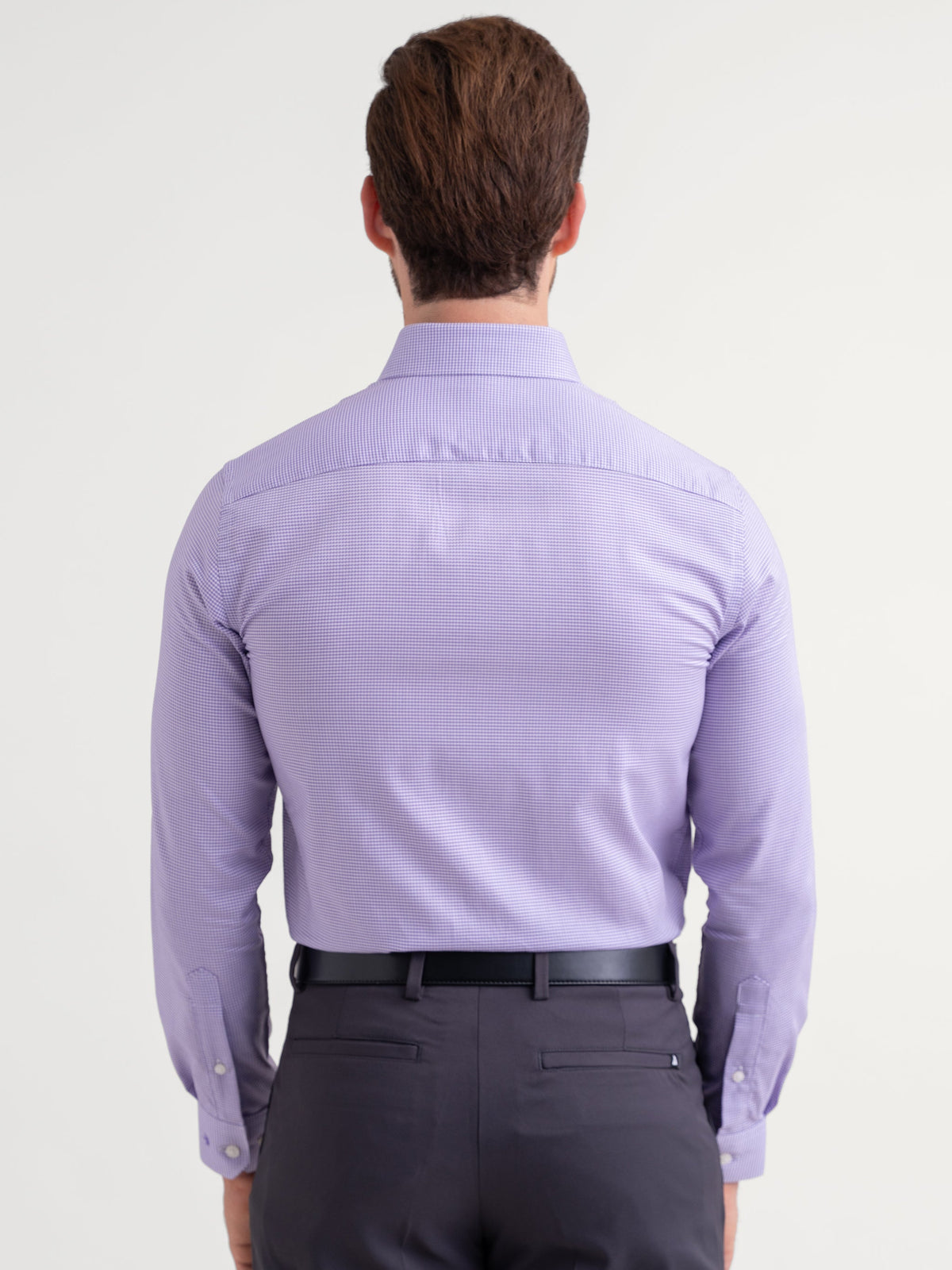 Emerald Majesty Micro Checks Slim Fit - Paisley Purple