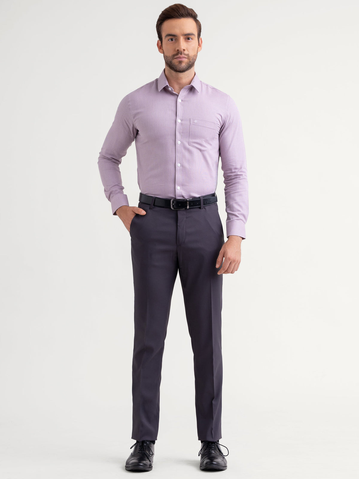 Emerald Formal Dobby Slim Fit - Maroon