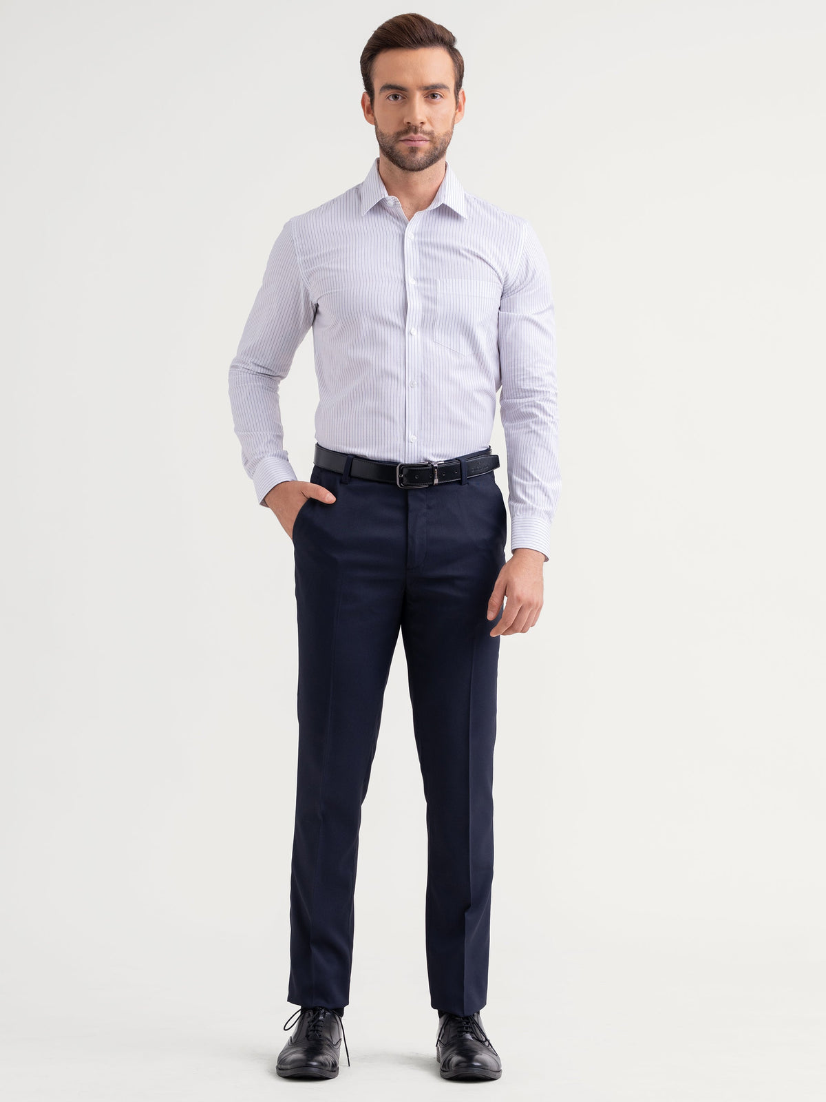 Emerald Mansak Formal Trouser Plain Ultra Slim Fit - Navy