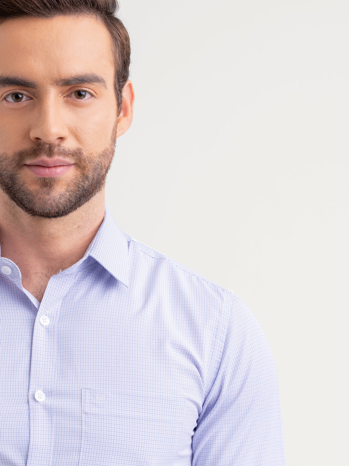 Emerald Formal Micro Checks Slim Fit - Orchid Petal