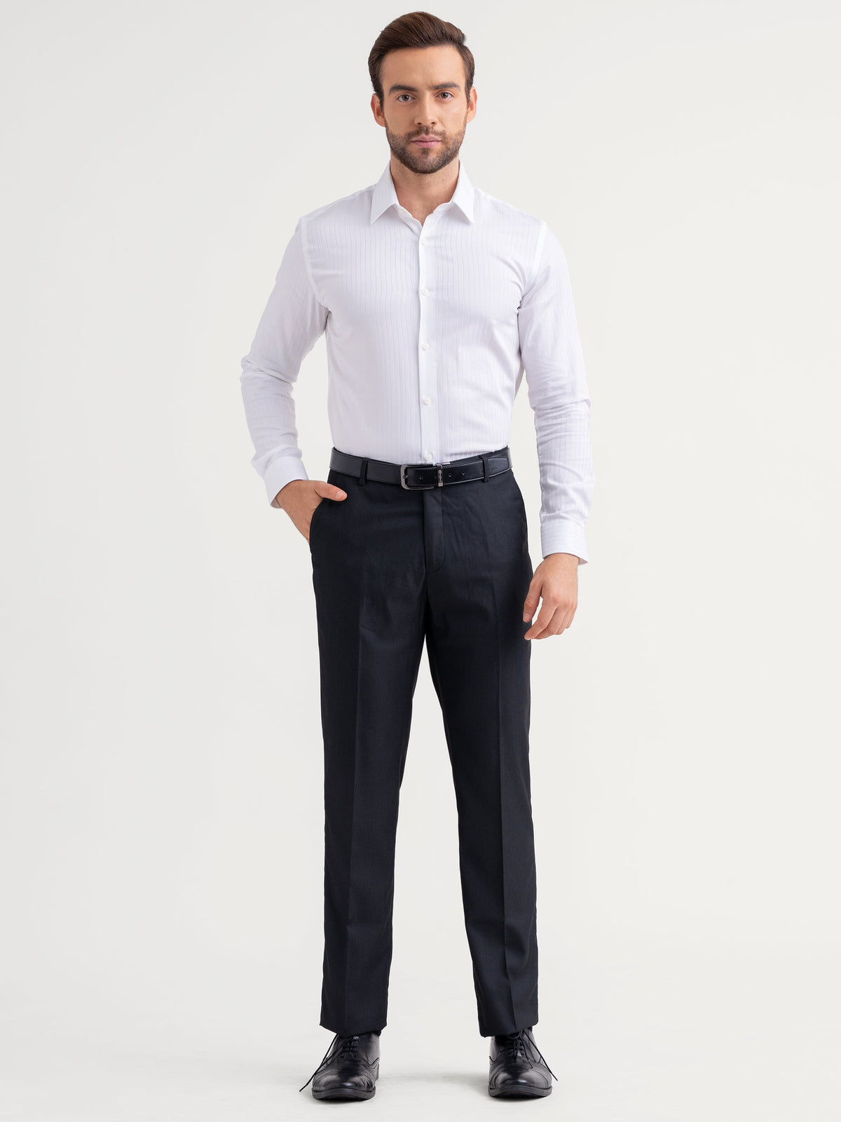 Emerald Majesty Dobby Slim Fit - Optic White