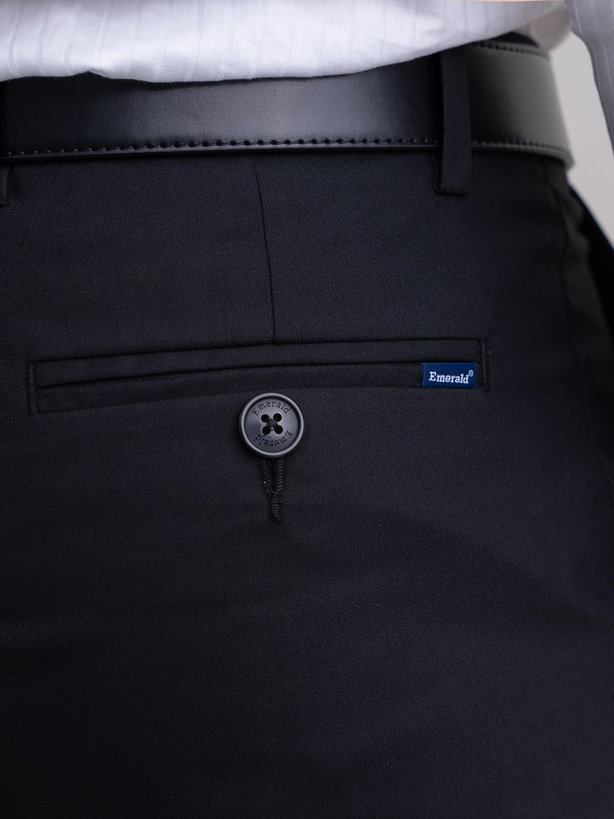 Emerald Formal Trouser Plain Ultra Slim Fit - Black