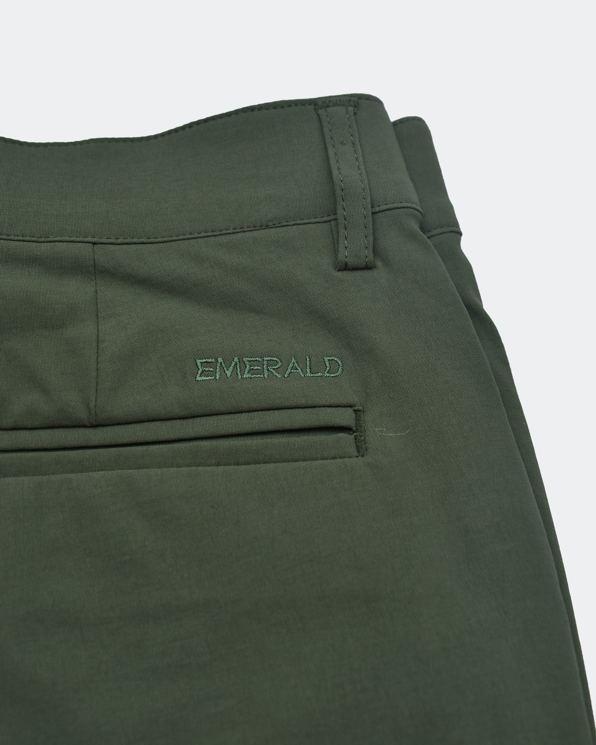 Emerald Utilitech Chino Plain Slim Fit-Elm Green