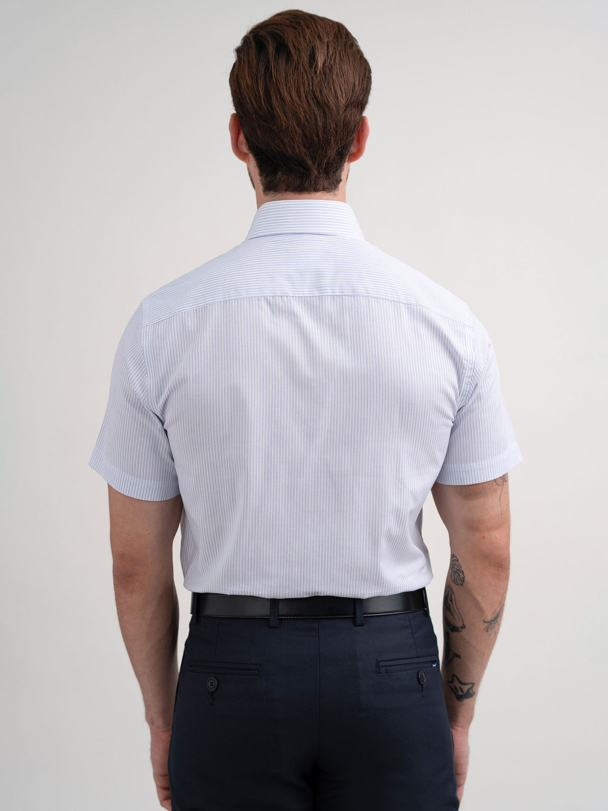 Emerald Formal Stripe Regular Fit - Cosmic Blue
