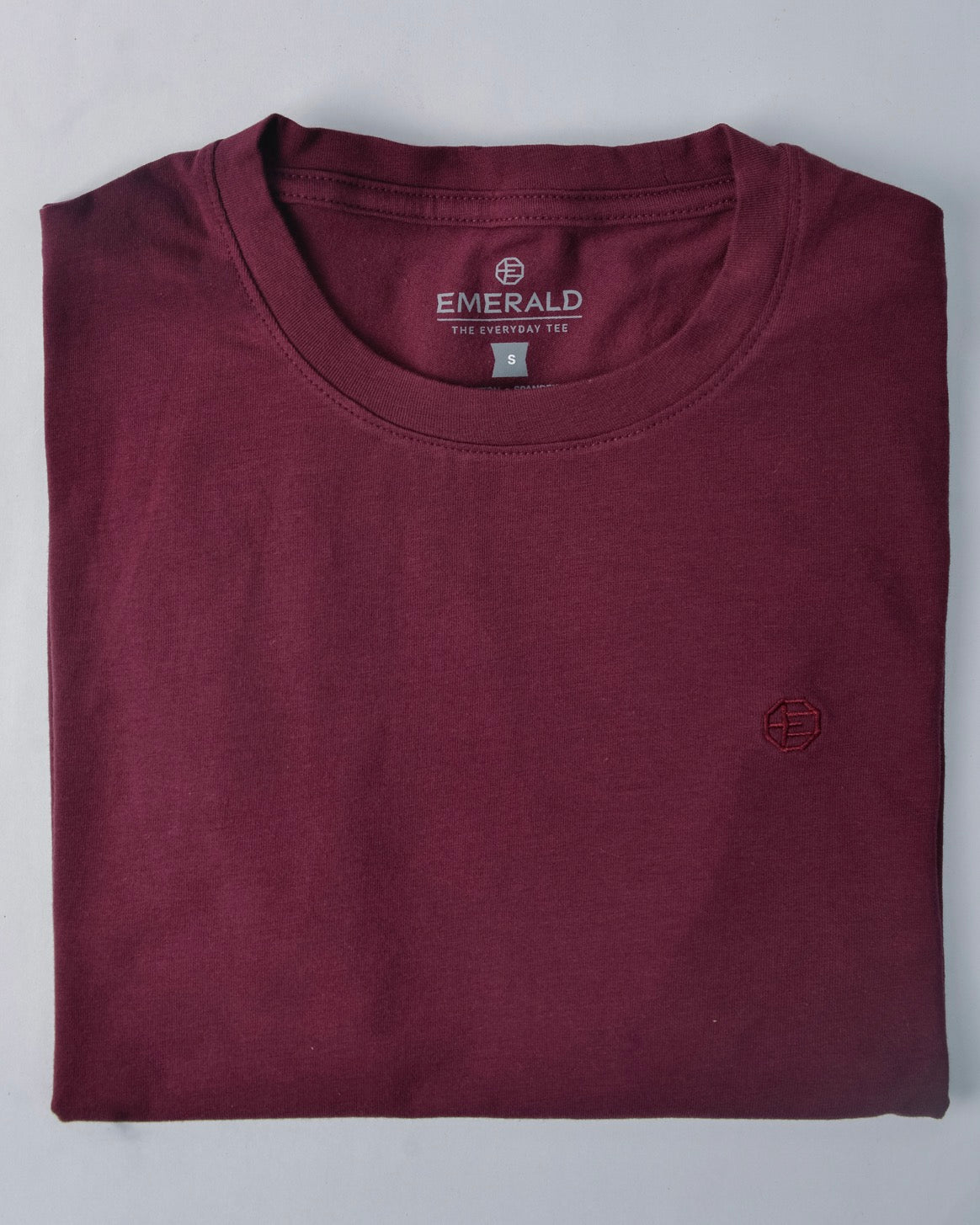 Emerald Crew Neck Tee-Raspberry Pine