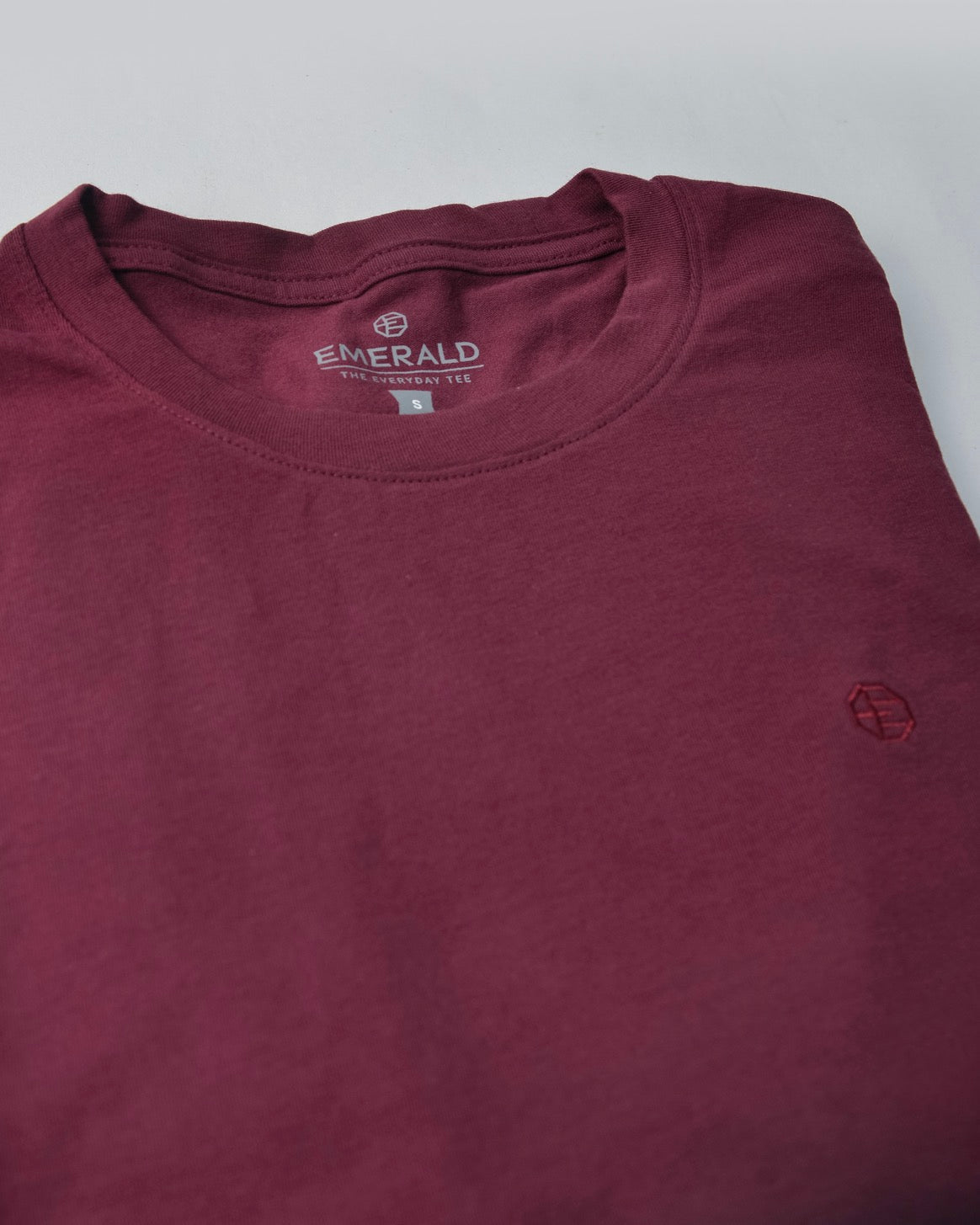 Emerald Crew Neck Tee-Raspberry Pine