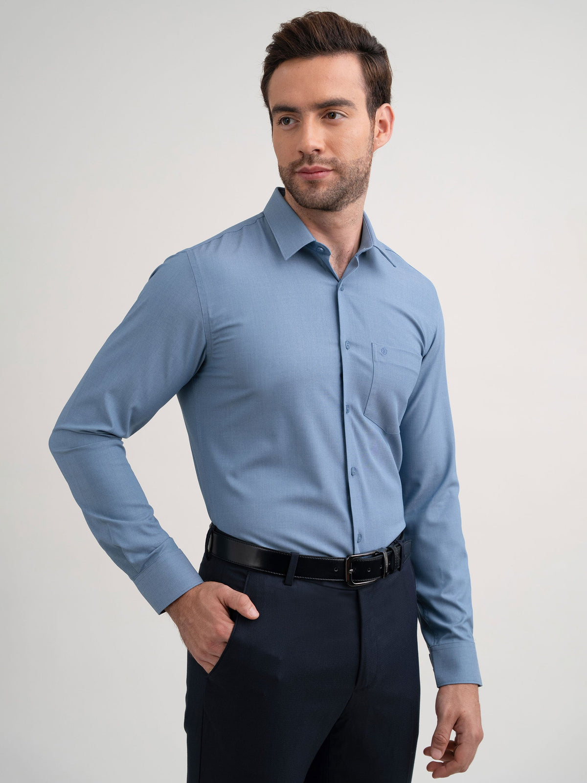 Emerald Formal Plain Slim Fit - Baby Blue