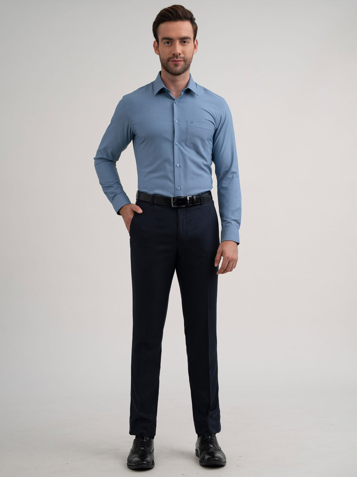 Emerald Formal Plain Slim Fit - Baby Blue