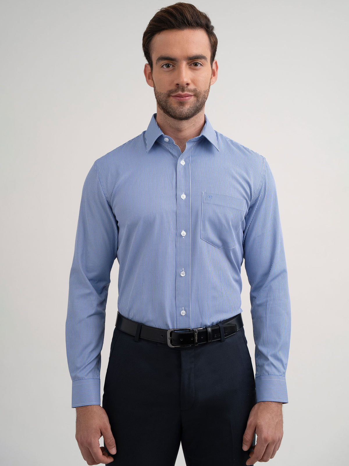 Emerald Formal Stripe Regular Fit - Victoria Blue