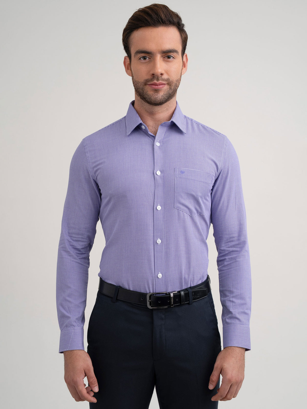 Emerald Corporate Houndstooth Slim Fit - Purple