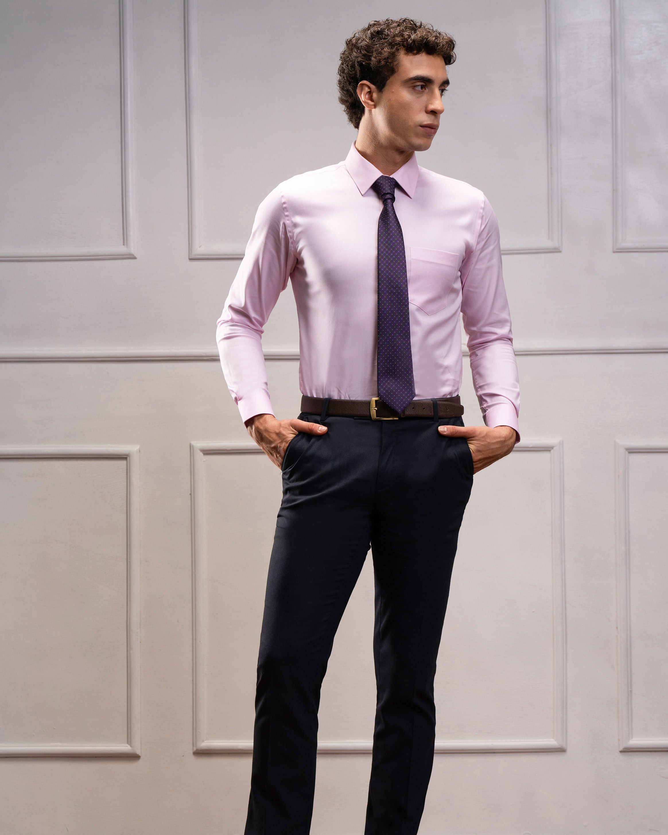 Emerald Majesty Plain Slim Fit Full Sleeve