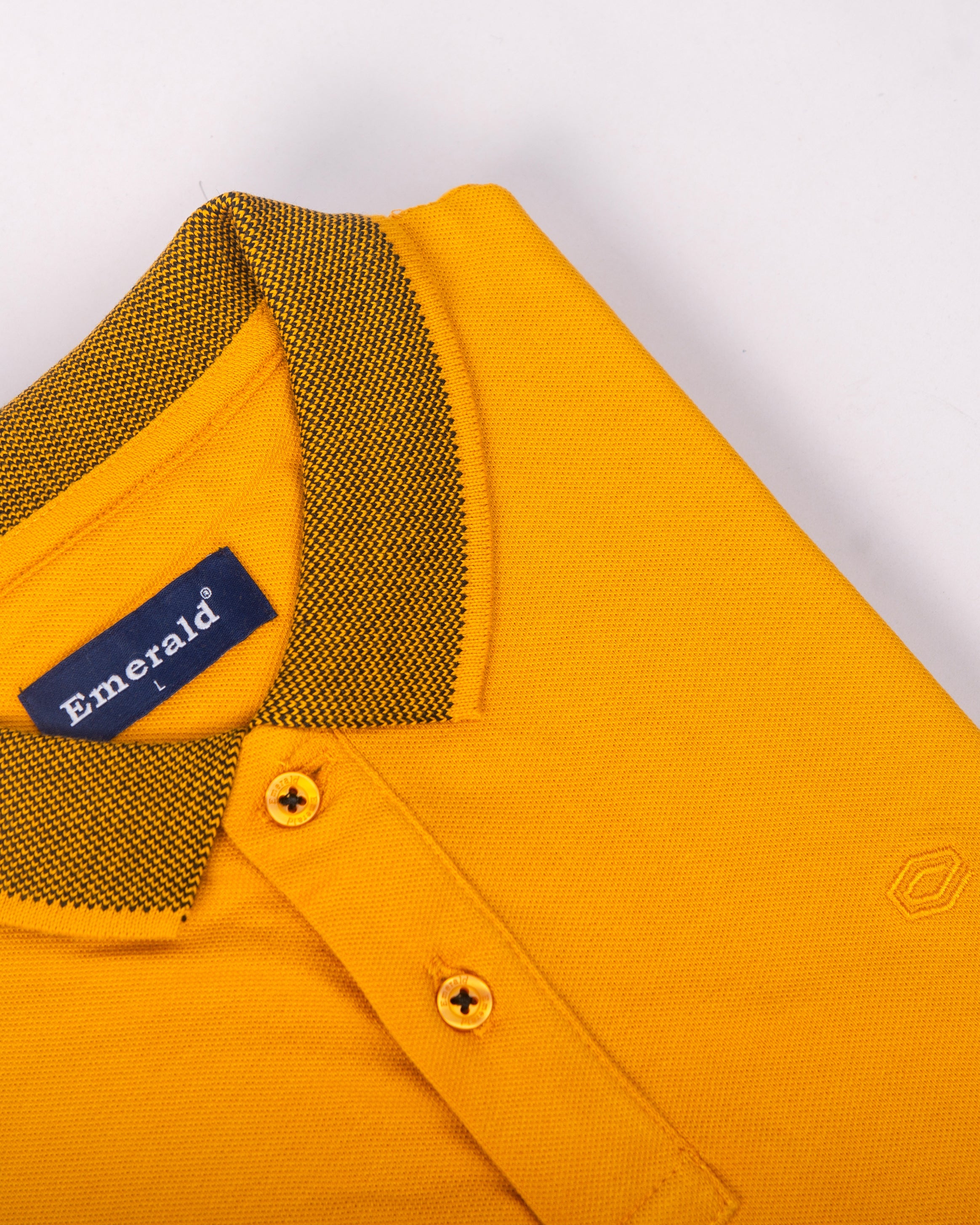 Polo Pique Solid Slim Fit-Mimosa